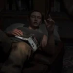 Abby trong The Last of Us Part II Remastered đang đọc cuốn sách City of Thieves, nguồn cảm hứng cho game.
