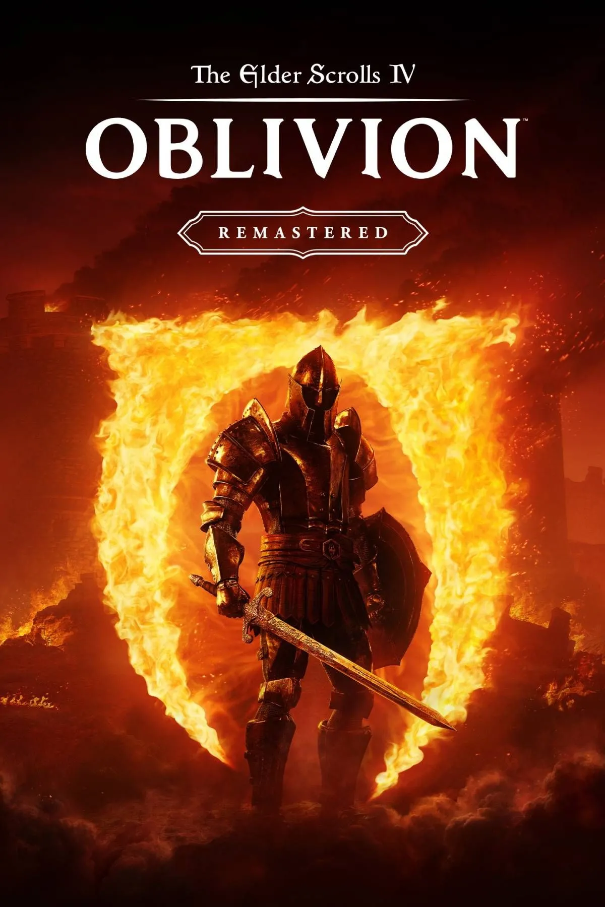 Ảnh bìa chính thức của game The Elder Scrolls IV: Oblivion Remastered, nhấn mạnh sự trở lại của tựa game nhập vai kinh điển với đồ họa nâng cấp.