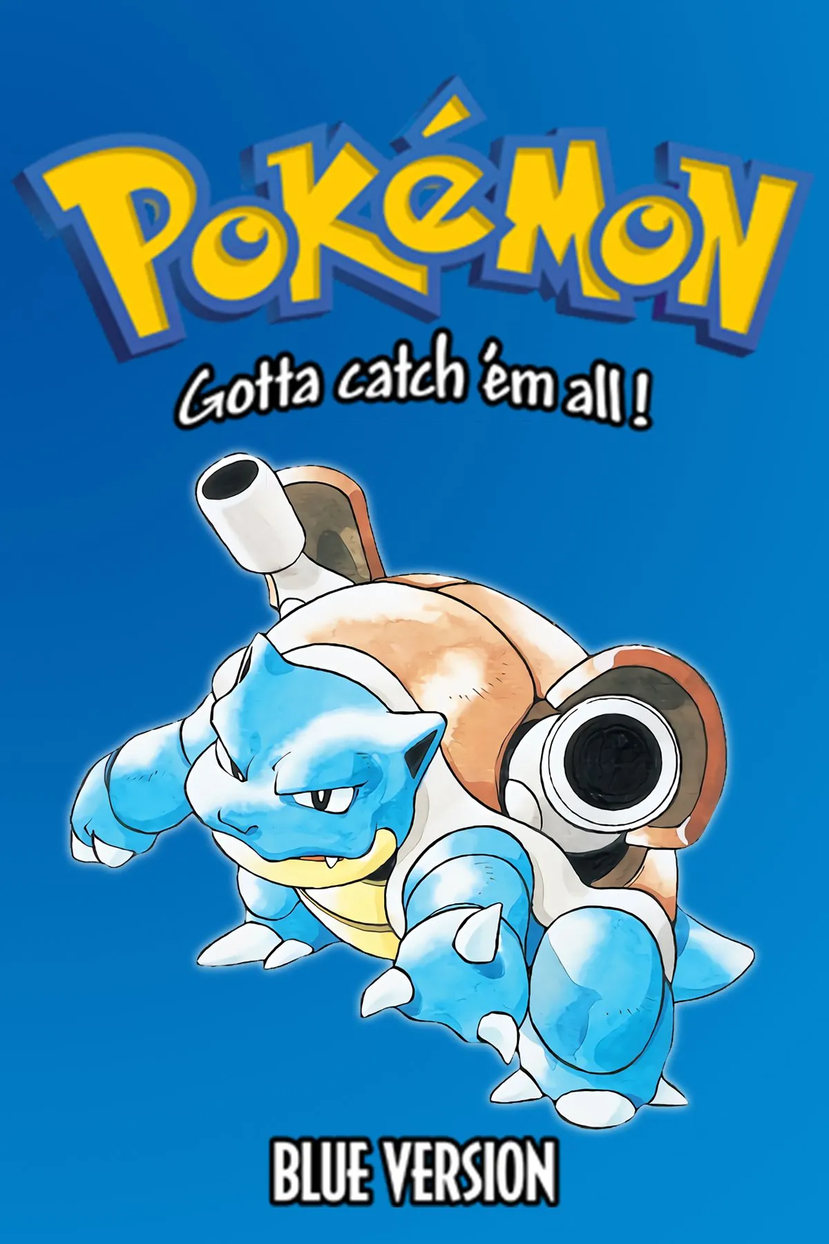 Ảnh bìa của Pokémon Blue, một phần của bộ đôi game RPG thu thập quái vật tiên phong