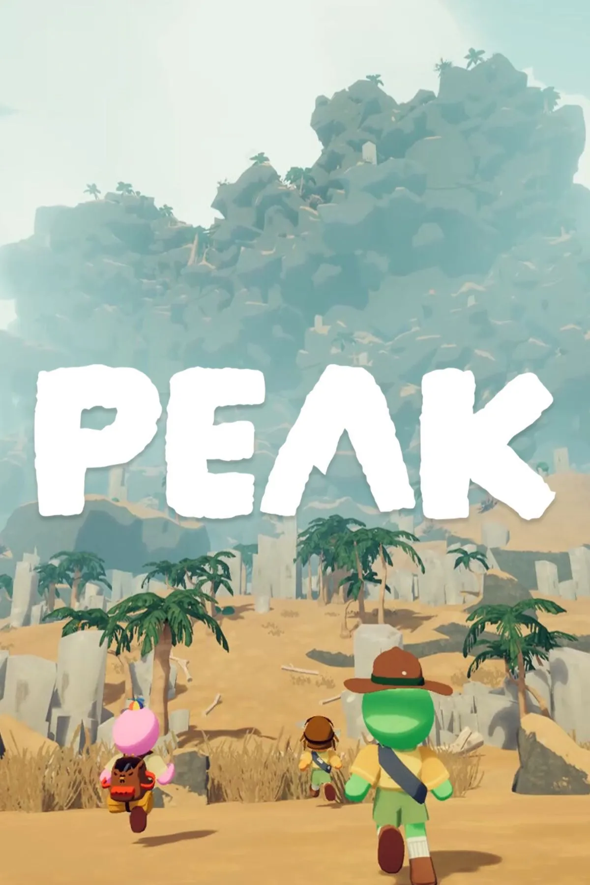 Ảnh bìa game Peak với phong cách đồ họa độc đáo, thể hiện hành trình leo núi đầy thử thách.