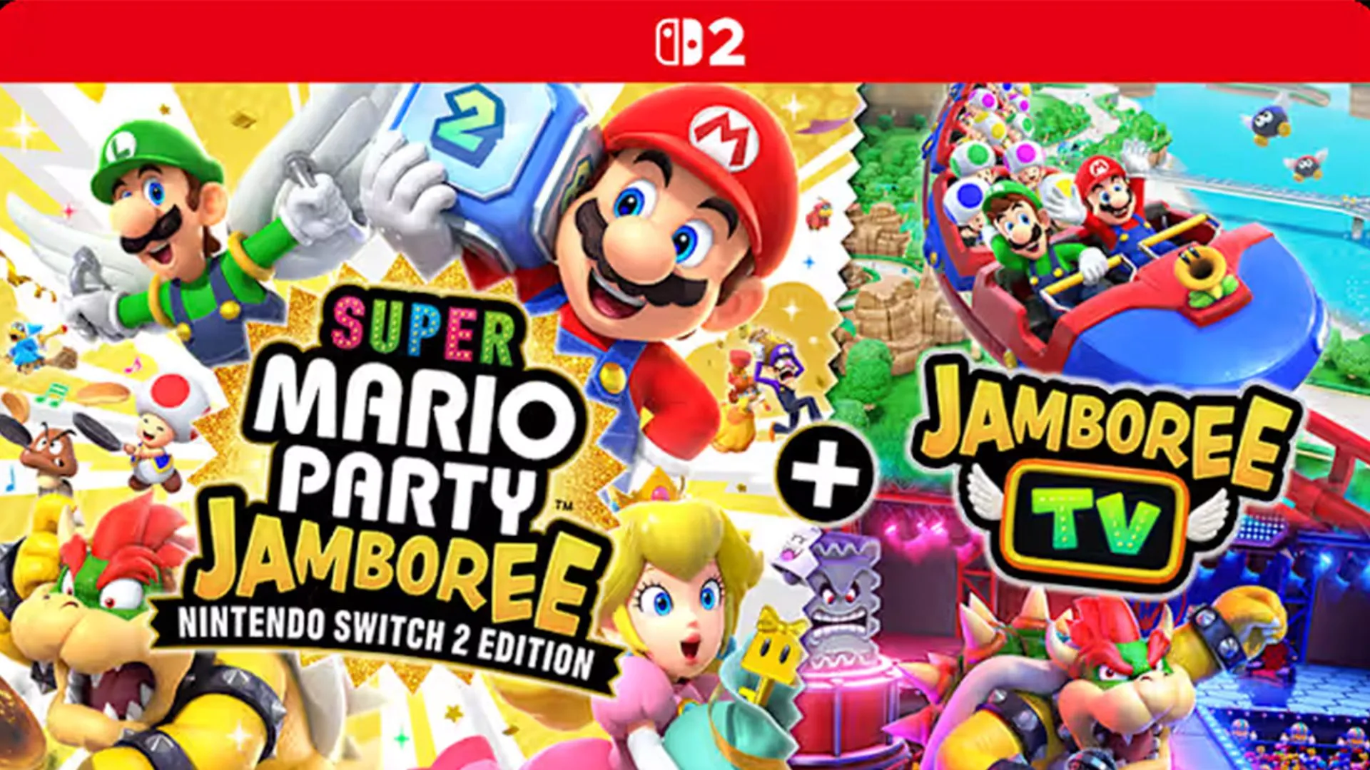 Ảnh bìa Mario Party Jamboree – Nintendo Switch 2 Edition + Jamboree TV, phiên bản nâng cấp đặc biệt cho console mới của Nintendo