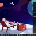 Ảnh chụp màn hình Calendar flyout của Windows 11 hiển thị đồng hồ và các thông báo trong chế độ nền tối.