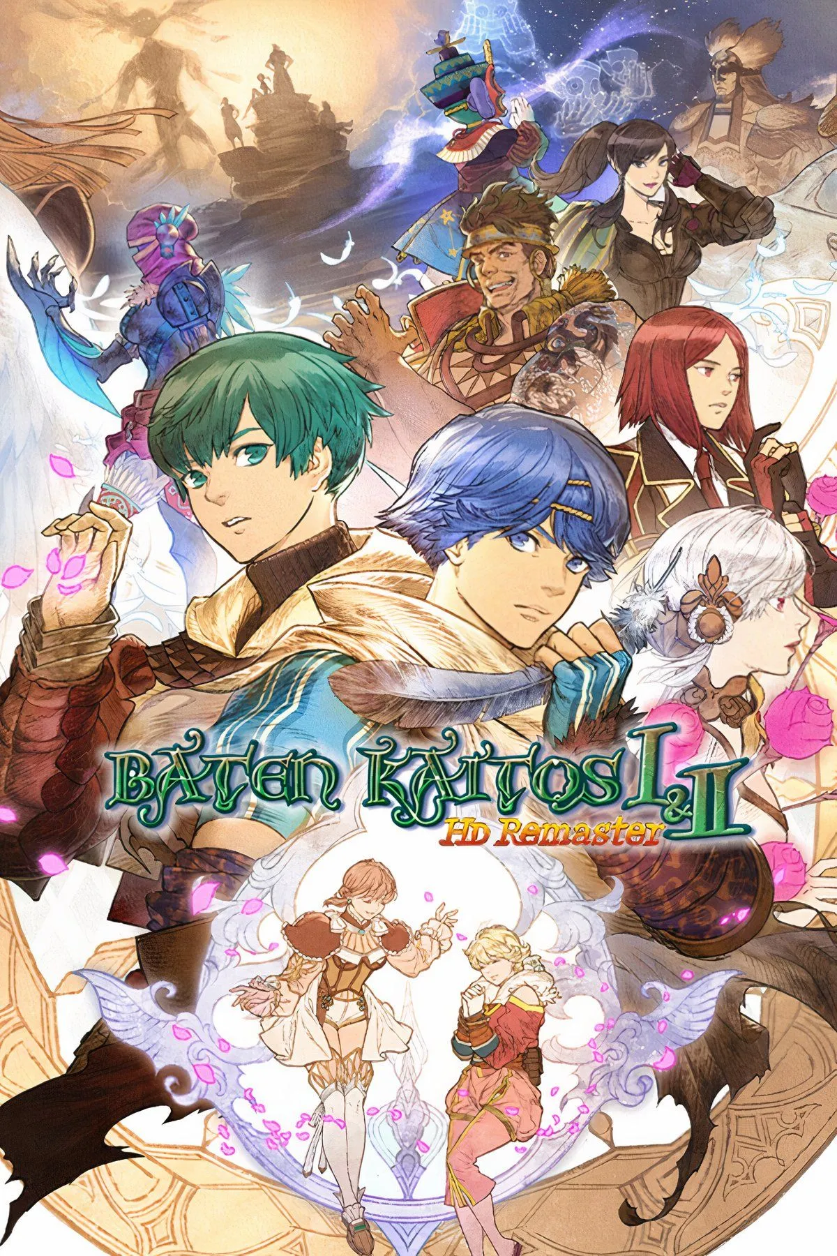 Ảnh chụp màn hình game Baten Kaitos I &amp; II HD Remaster với các nhân vật và hiệu ứng chiến đấu thẻ bài đẹp mắt