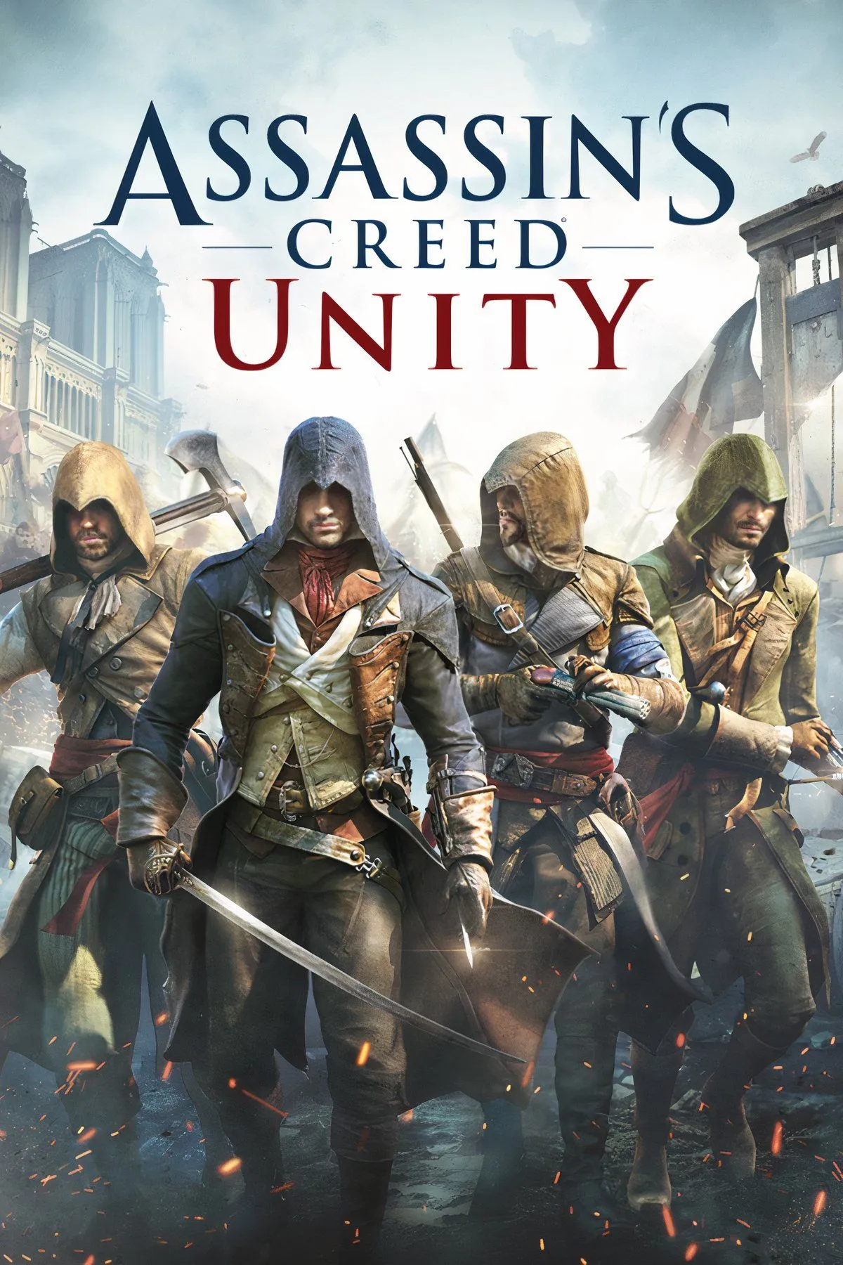 Arno Dorian trong bối cảnh Paris cách mạng trong Assassin's Creed Unity, minh họa sự hỗn loạn ban đầu của game nhưng vẫn có đồ họa đẹp mắt.