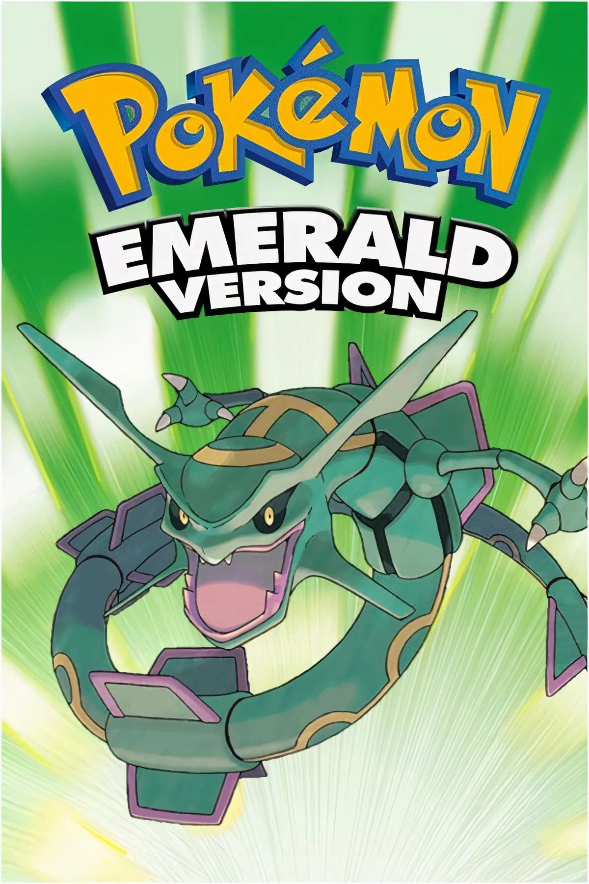Ba Pokémon huyền thoại Kyogre, Rayquaza và Groudon uy nghi trên bìa game Pokémon Emerald