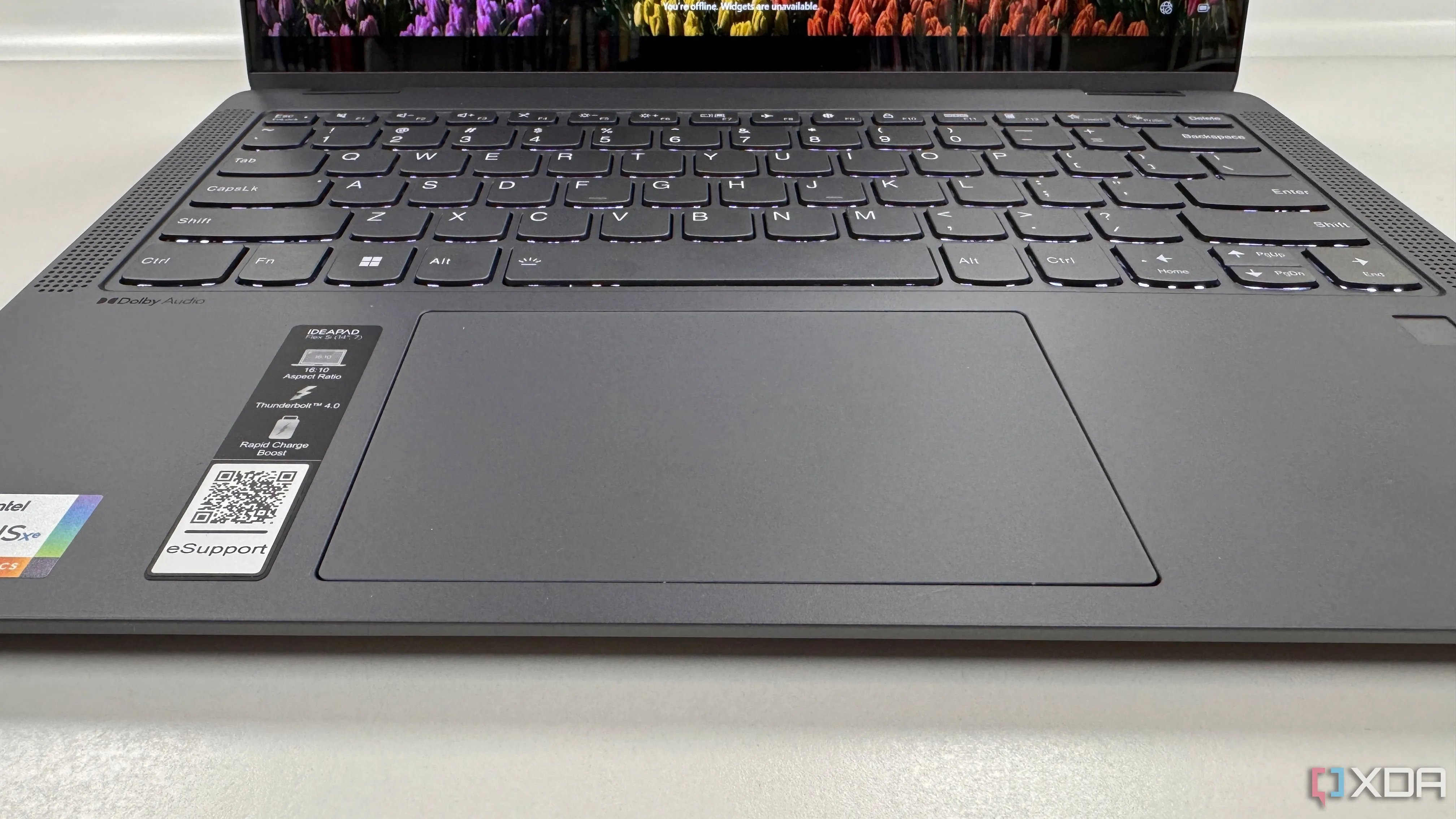 Bàn di chuột và bàn phím của laptop Lenovo IdeaPad Flex 5i