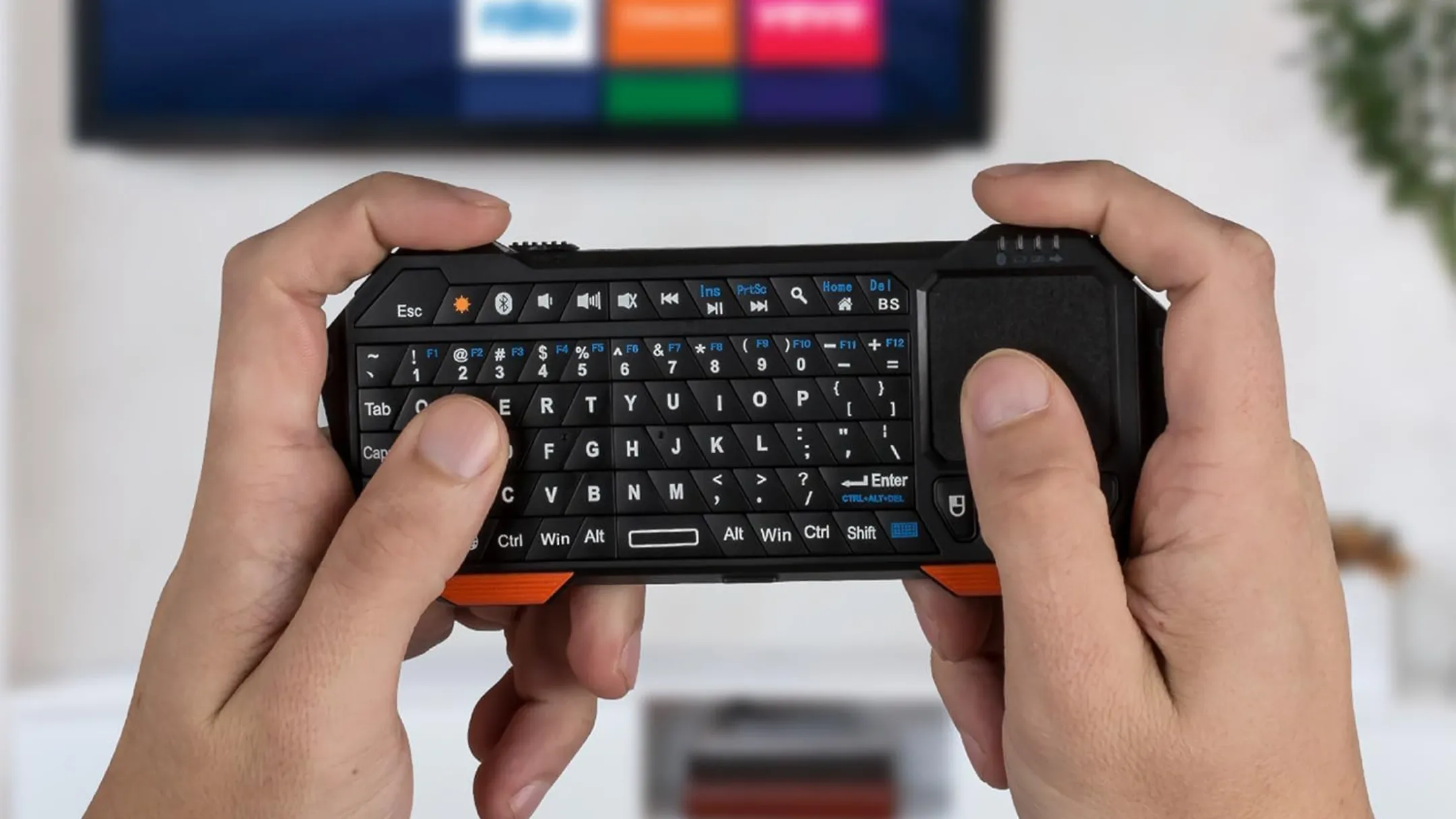 Bàn phím Bluetooth mini Fosmon với touchpad và đèn nền