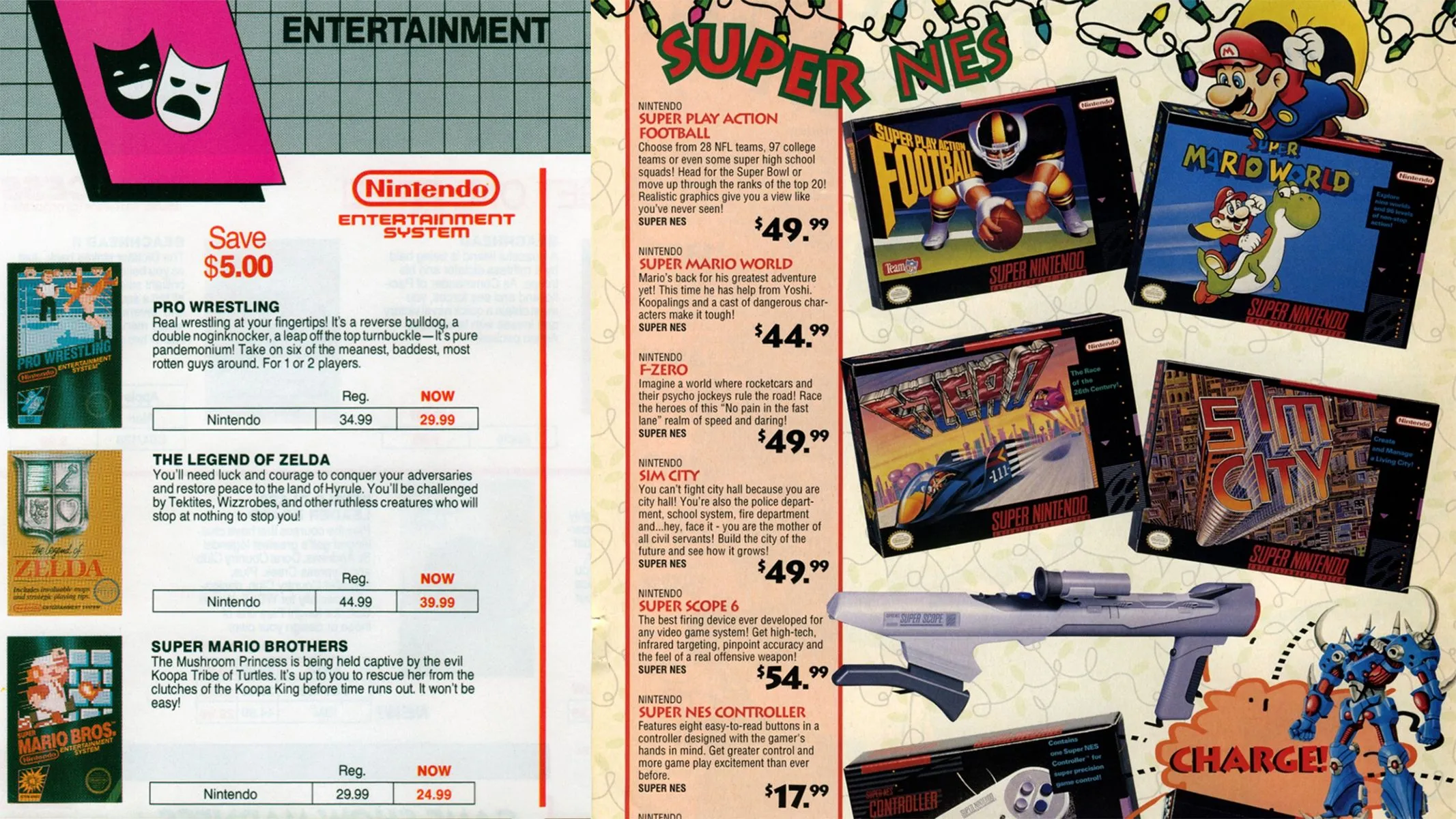 Bảng giá game NES và SNES từ Hugues Johnson, minh họa chi phí trò chơi điện tử thời đó