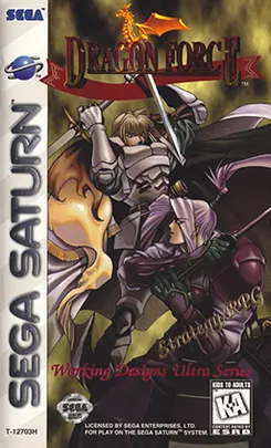 Bìa game chiến thuật Dragon Force trên Sega Saturn