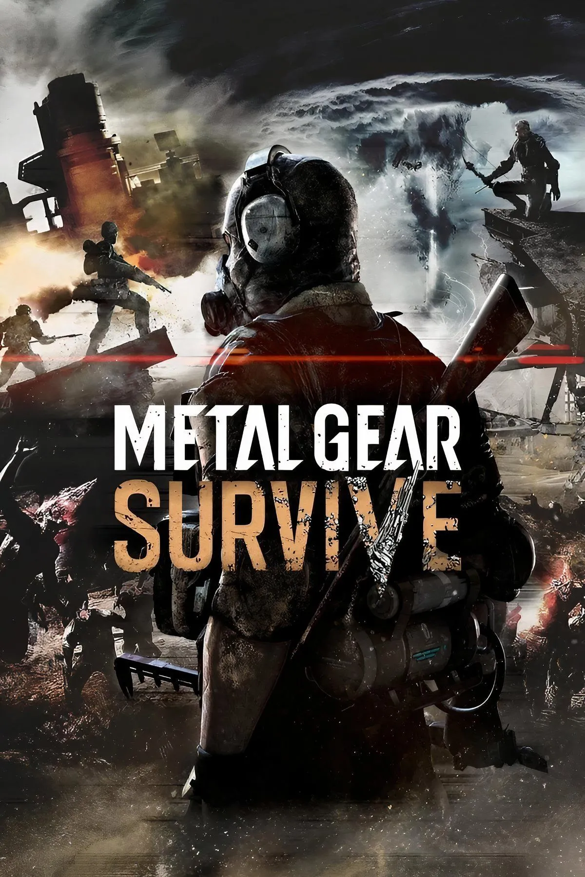 Bìa game Metal Gear Survive, minh họa sự thay đổi đáng thất vọng sang thể loại sinh tồn zombie.
