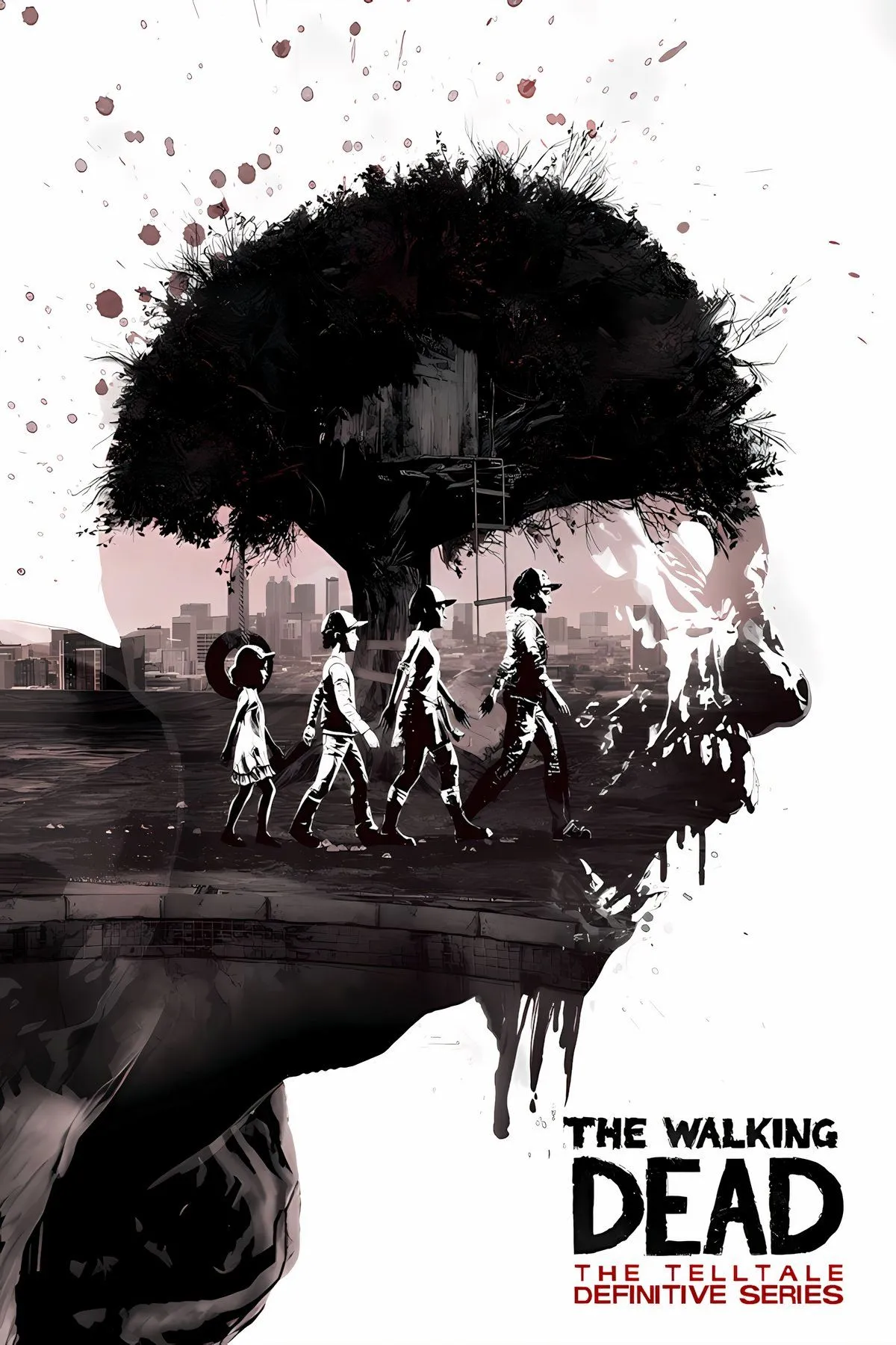 Bìa game The Walking Dead The Telltale Definitive Series, biểu tượng của dòng game phiêu lưu cốt truyện.