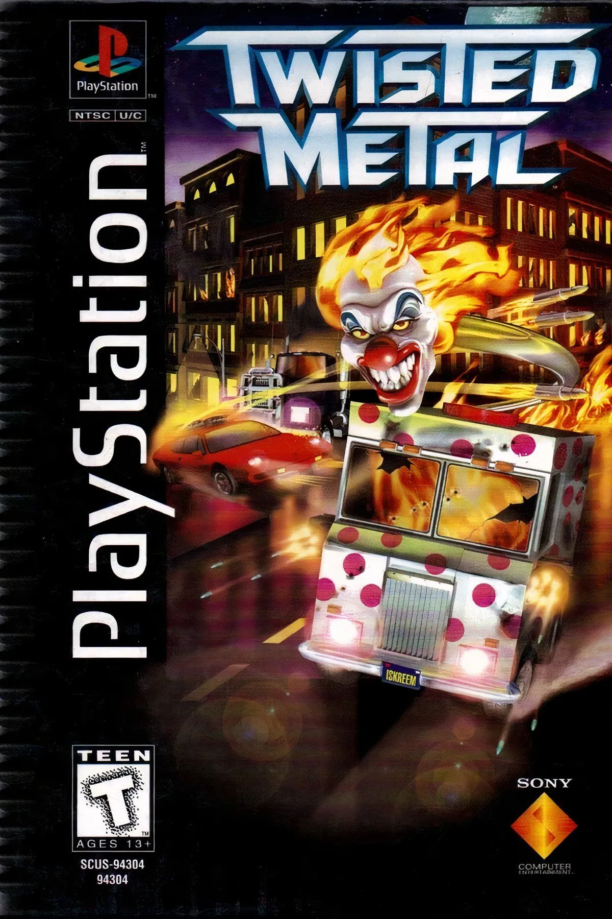 Bìa game Twisted Metal phiên bản Long Box, một trong những game PS1 đắt nhất