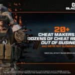 Biểu đồ số lượng nhà phát triển và người bán lại cheat đã bị Activision đóng cửa từ khi Black Ops 6 ra mắt, thể hiện nỗ lực chống hack Call of Duty.