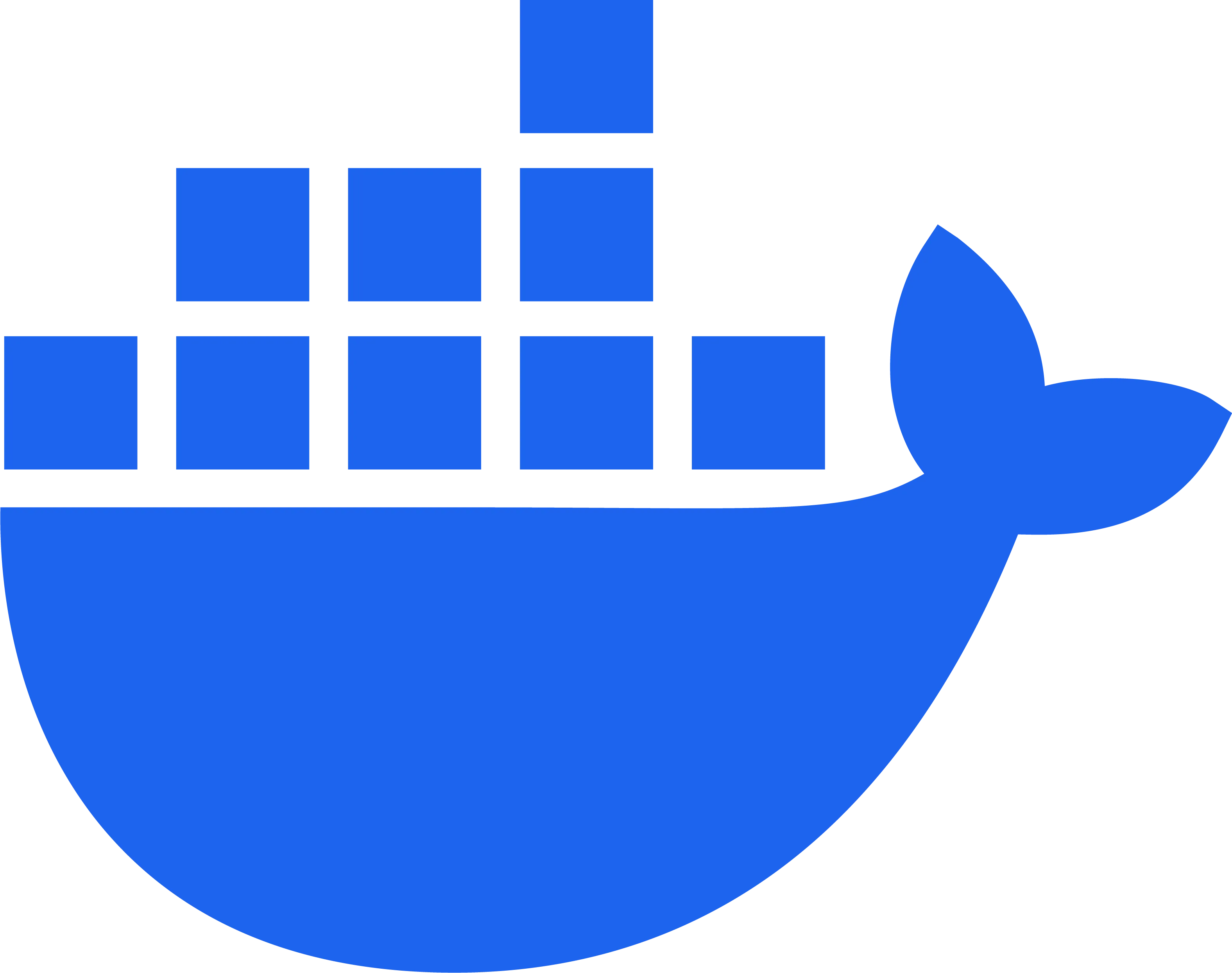 Biểu tượng Docker màu xanh lam, đại diện cho nền tảng container hóa mạnh mẽ