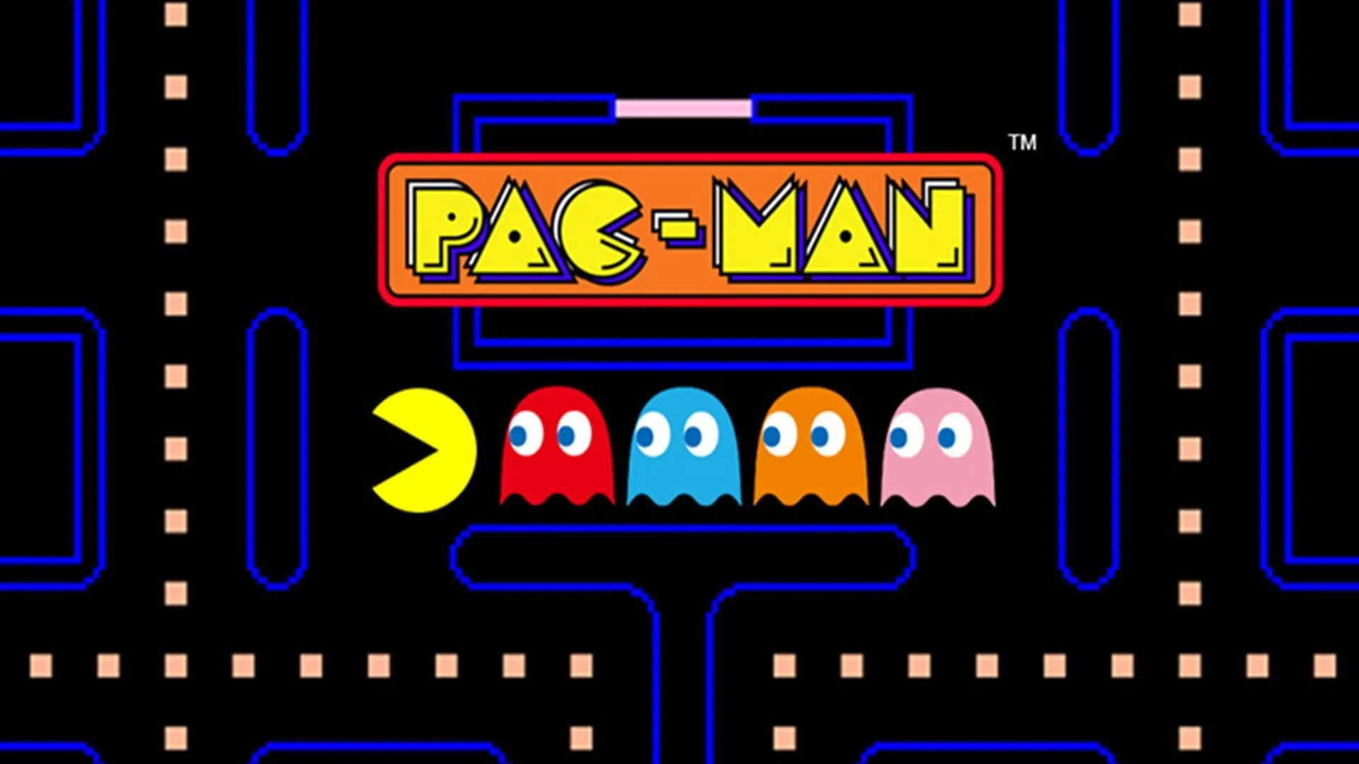 Biểu tượng game arcade Pac-Man với thiết kế hình tròn đơn giản và màu vàng nổi bật
