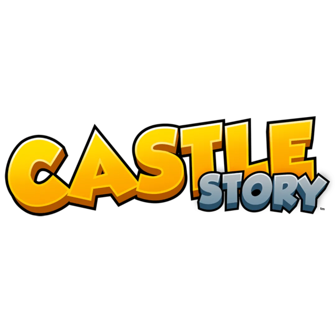 Biểu tượng game Castle Story với hình ảnh một lâu đài phong cách voxel và nhân vật khối lập phương