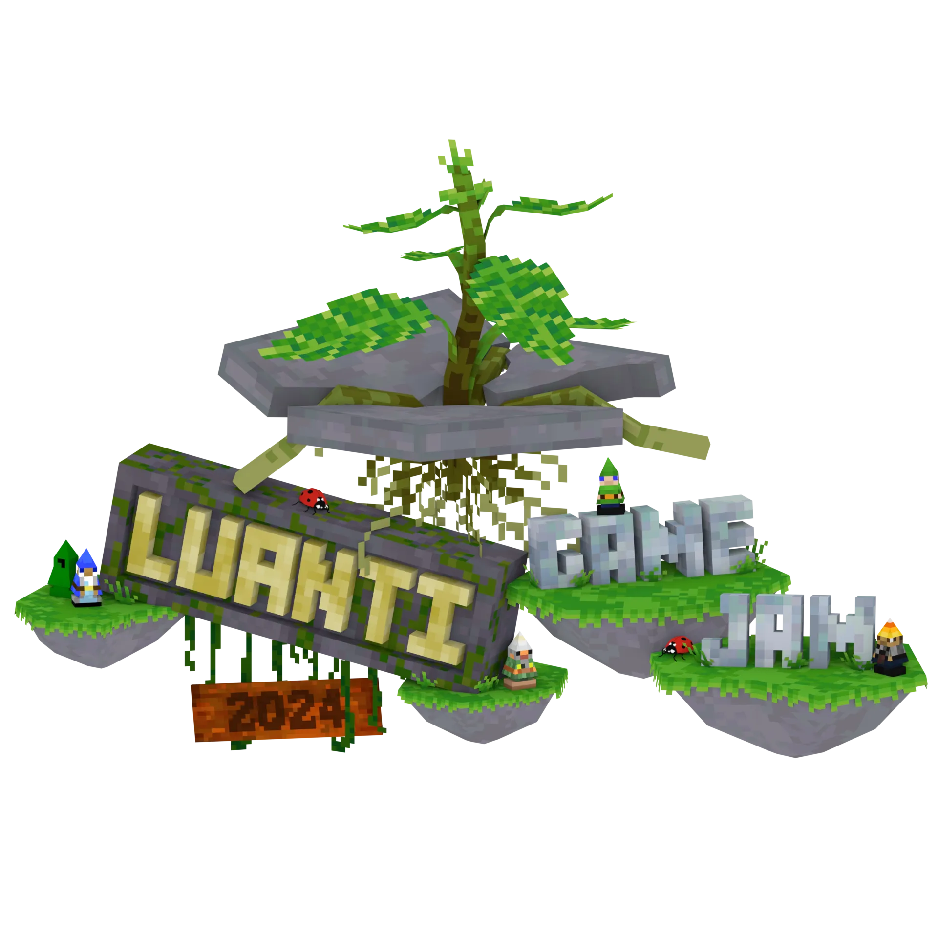 Biểu tượng game Luanti (trước đây là Minetest), game sandbox mã nguồn mở tương tự Minecraft