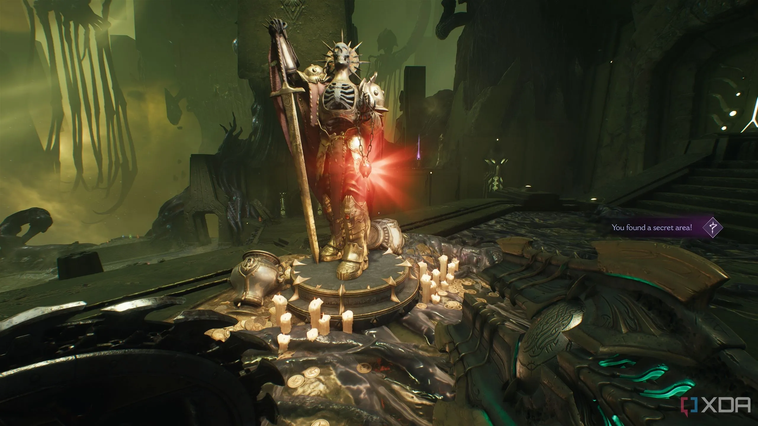 Bức tượng Hồng ngọc đầu tiên trong Chương 15 của Doom: The Dark Ages.