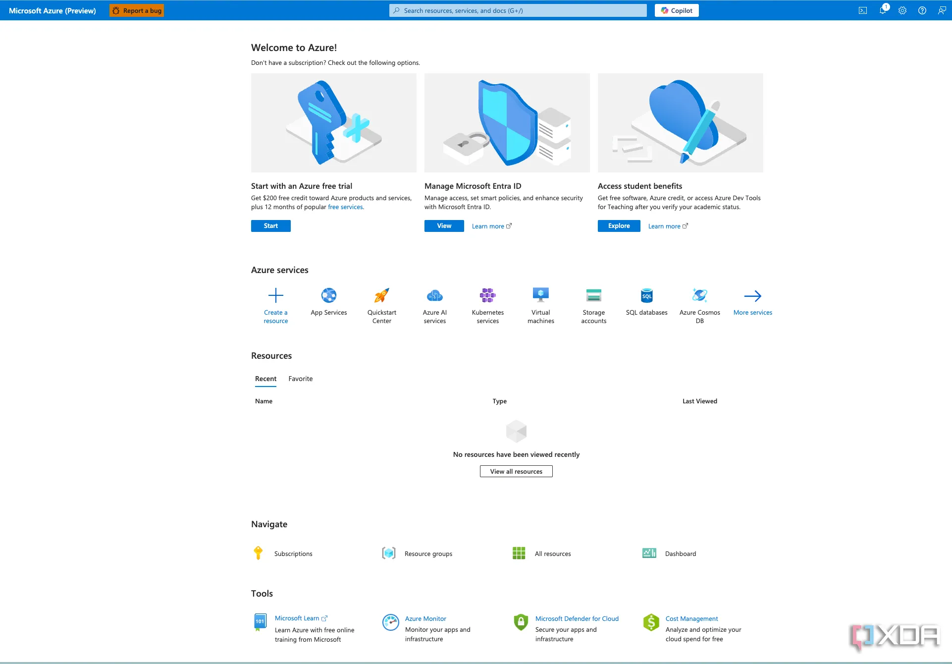 Các dịch vụ Microsoft Azure
