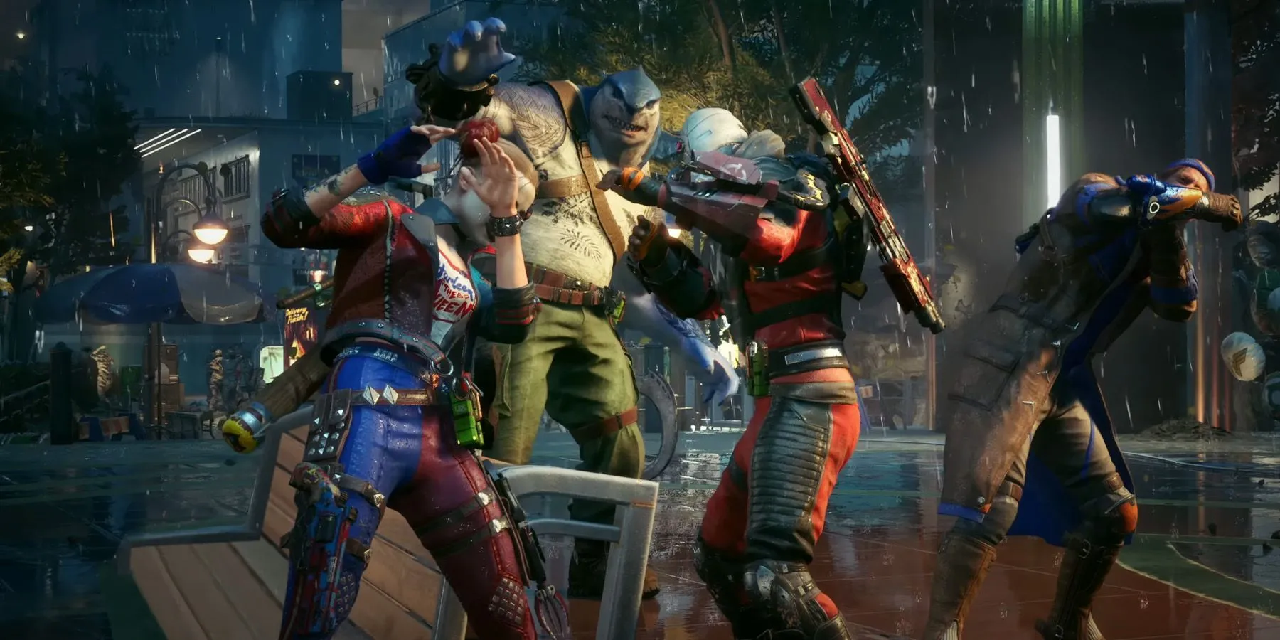 Các thành viên Suicide Squad cản trở Superman trong trailer game