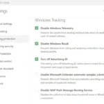 Cài đặt chống theo dõi của Windows trong AdGuard