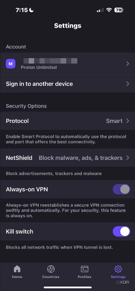 Cài đặt Netshield trong Proton VPN để chặn quảng cáo và mã độc