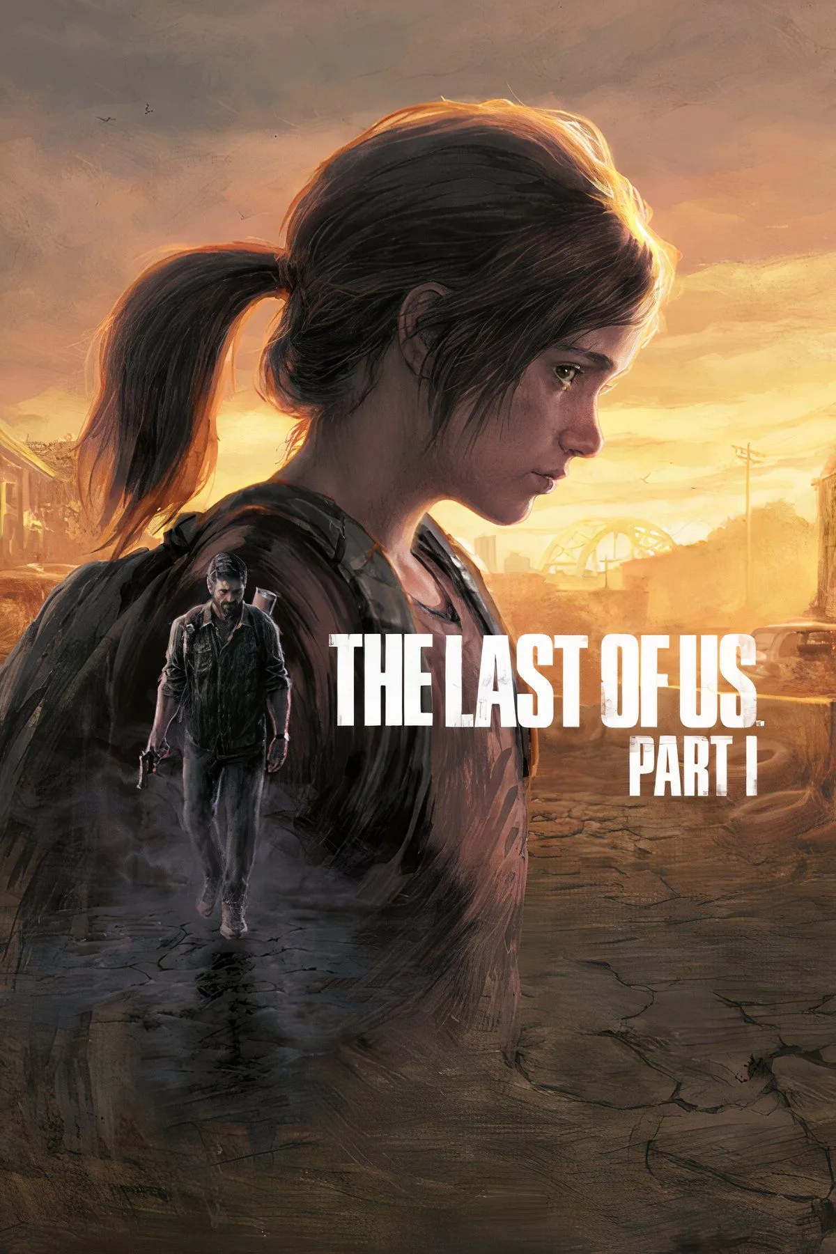 Cảnh cắt trong The Last of Us Part I (2022) với Joel và Ellie đang băng qua một khu rừng bị tàn phá, làm nổi bật đồ họa chi tiết và biểu cảm nhân vật được cải thiện trong bản remake.
