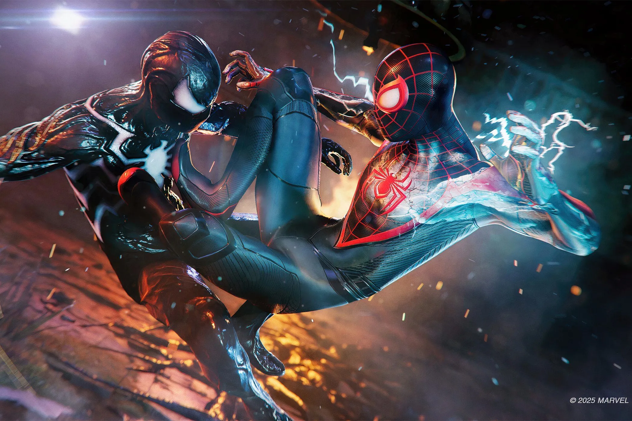 Cảnh chiến đấu giữa Miles Morales và Peter Parker trong Marvel's Spider-Man 2, gợi mở cho phần 3