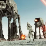 Cảnh chiến đấu hoành tráng trong game Star Wars Battlefront II, minh họa vấn đề microtransaction trong game hiện đại