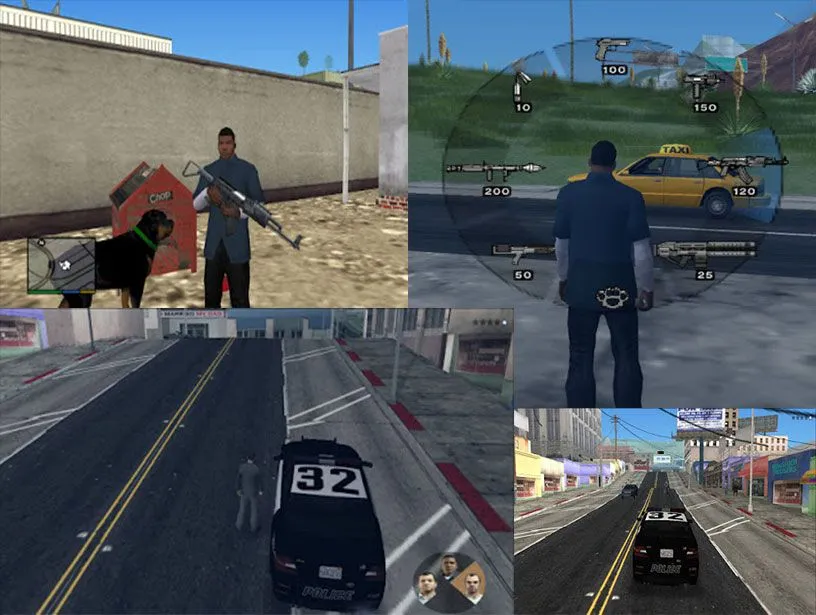 Cảnh gameplay mod Grand Theft Auto V Legacy trên nền PS2