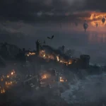Cảnh quan bản đồ rộng lớn và chi tiết trong Doom: The Dark Ages, hứa hẹn nhiều khu vực bí mật để khám phá.