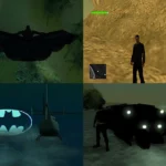 Cảnh quay mod Batman Dark Knight trên GTA San Andreas với Batmobile và Batman