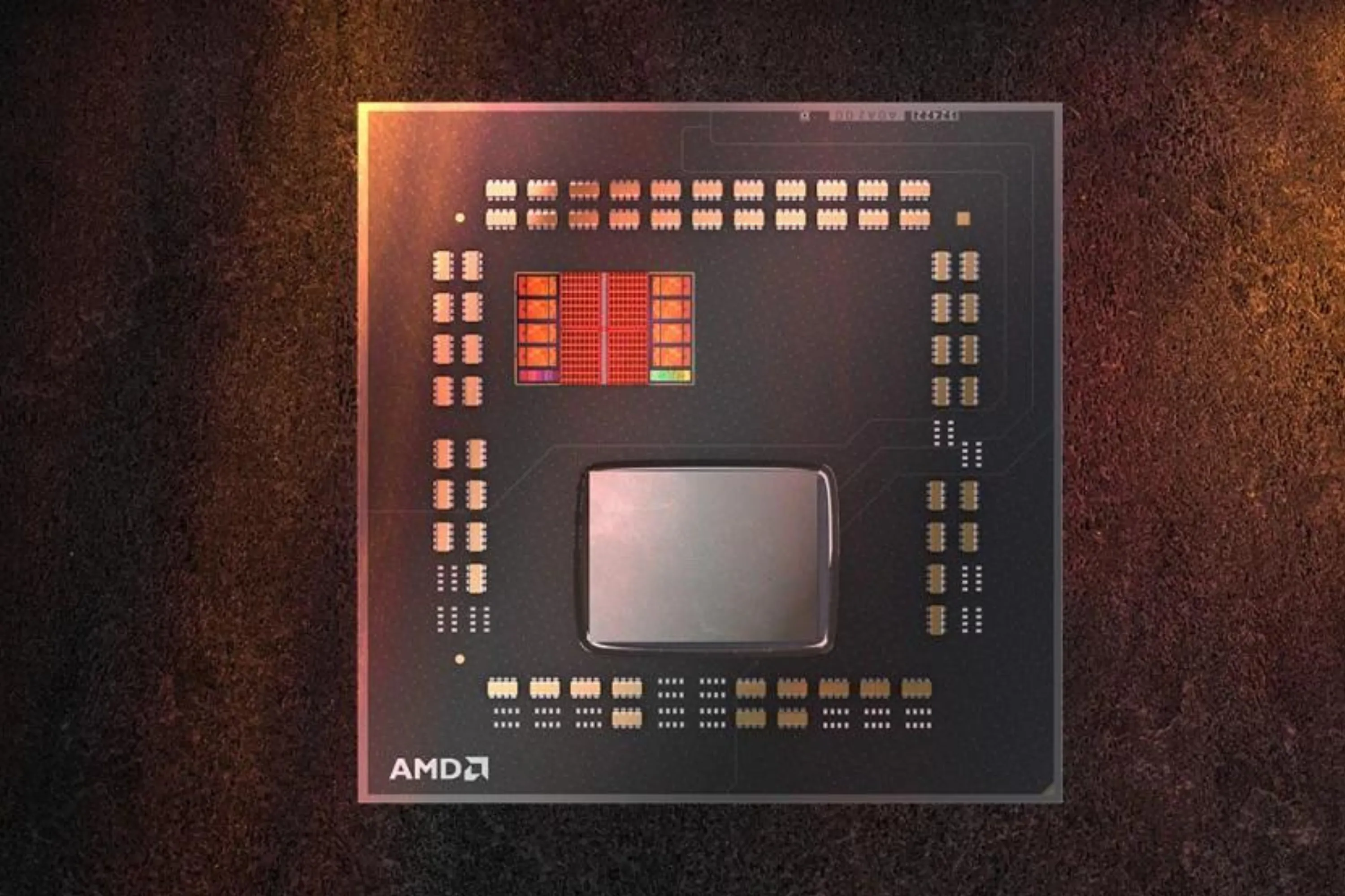Chip AMD Ryzen 7 5800X3D được trưng bày chi tiết