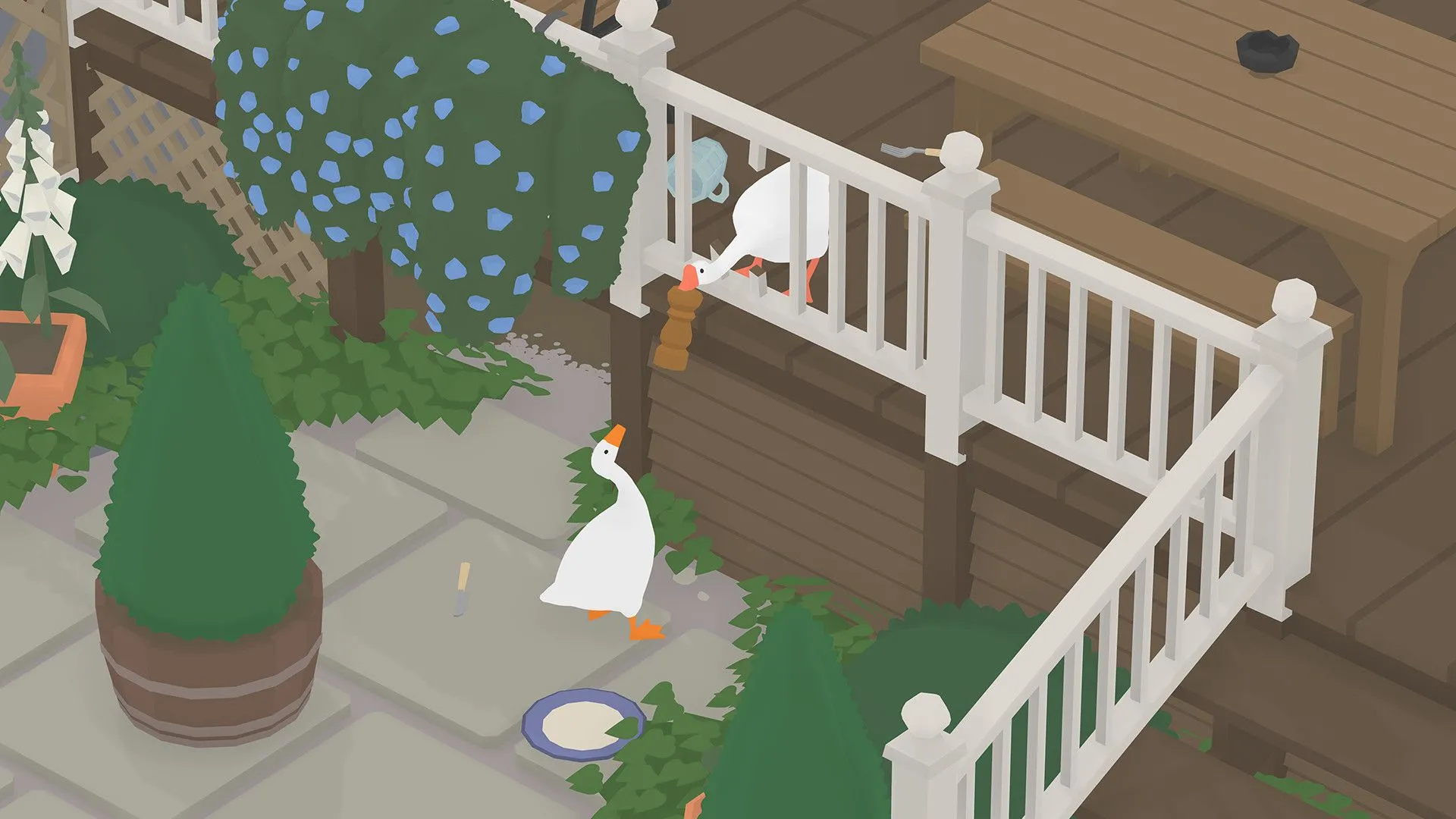 Chú ngỗng tinh quái gây náo loạn trong Untitled Goose Game