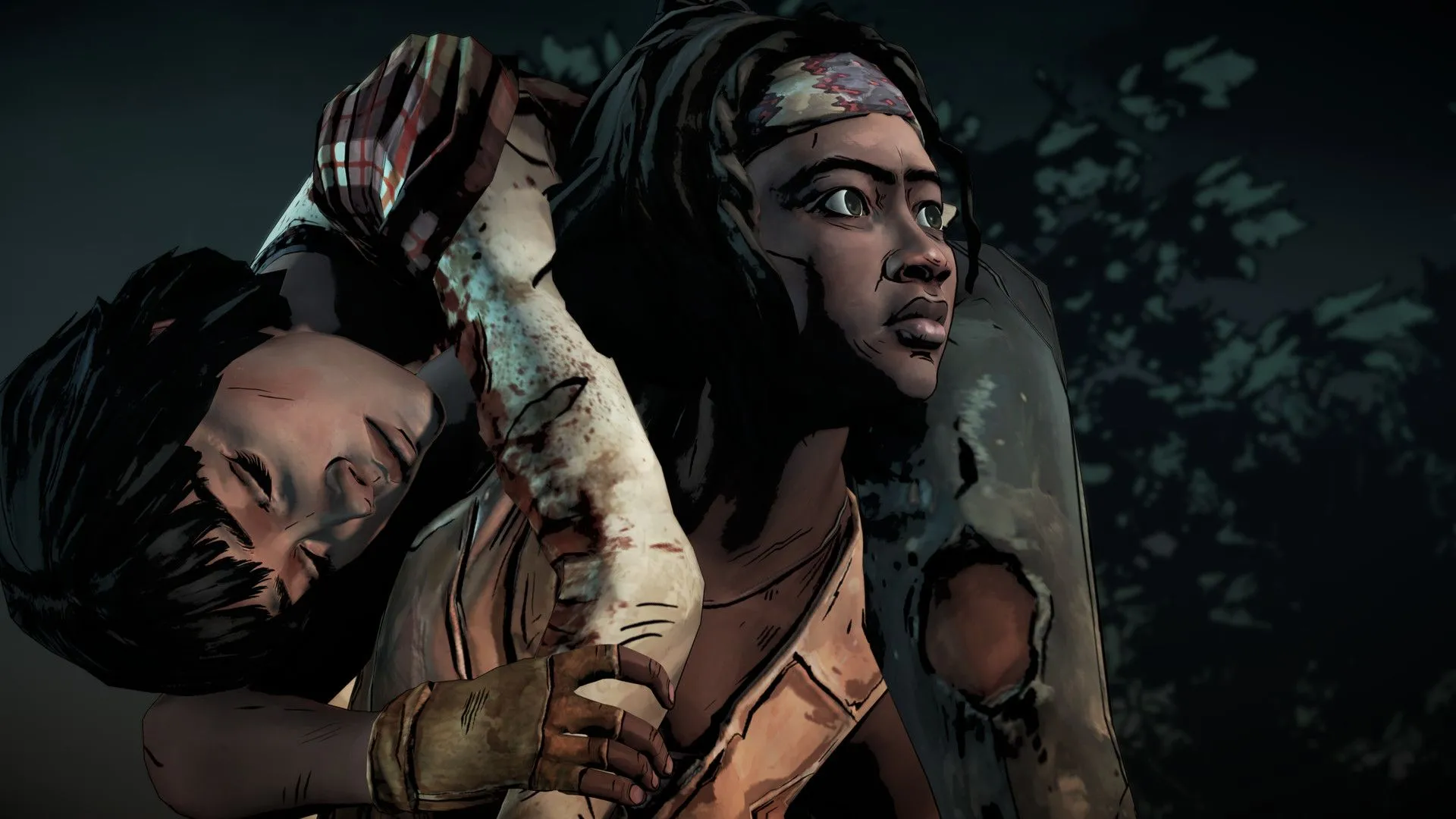 Clementina và AJ trong The Walking Dead