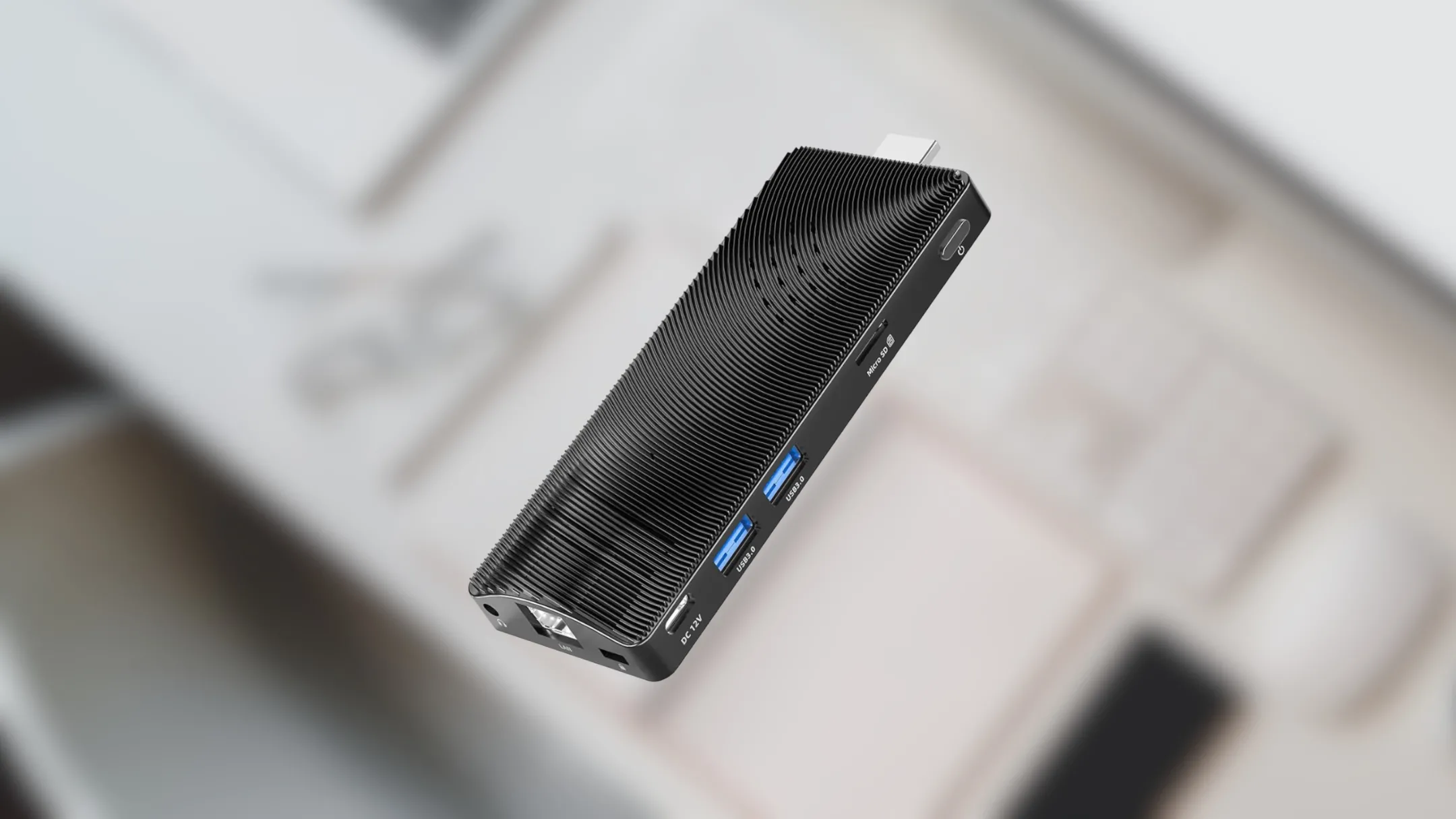 Cổng kết nối đa dạng trên Mini PC Stick bao gồm USB, Ethernet và HDMI