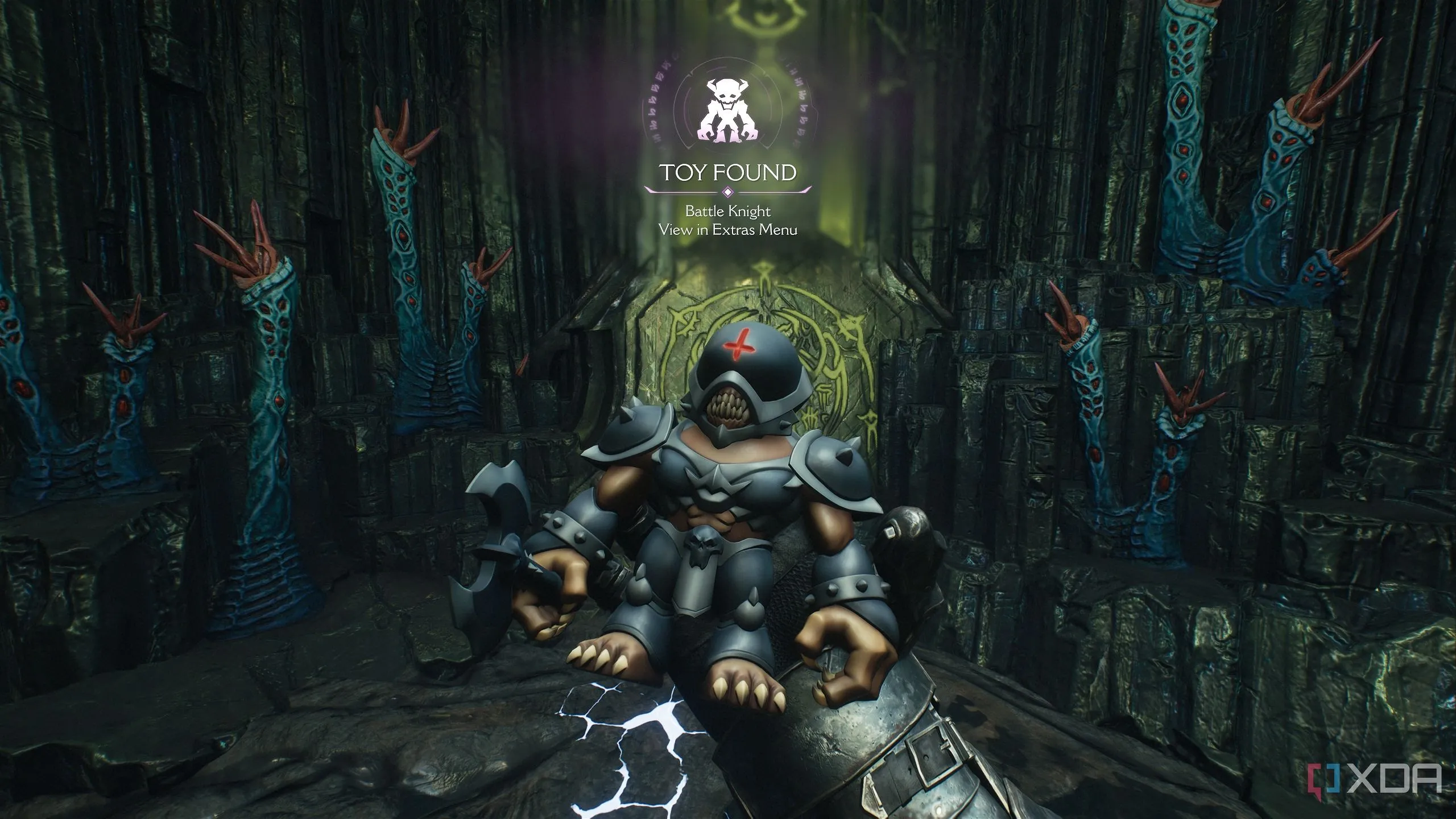 Đồ chơi Battleknight có thể thu thập được trong Chapter 16 Doom The Dark Ages