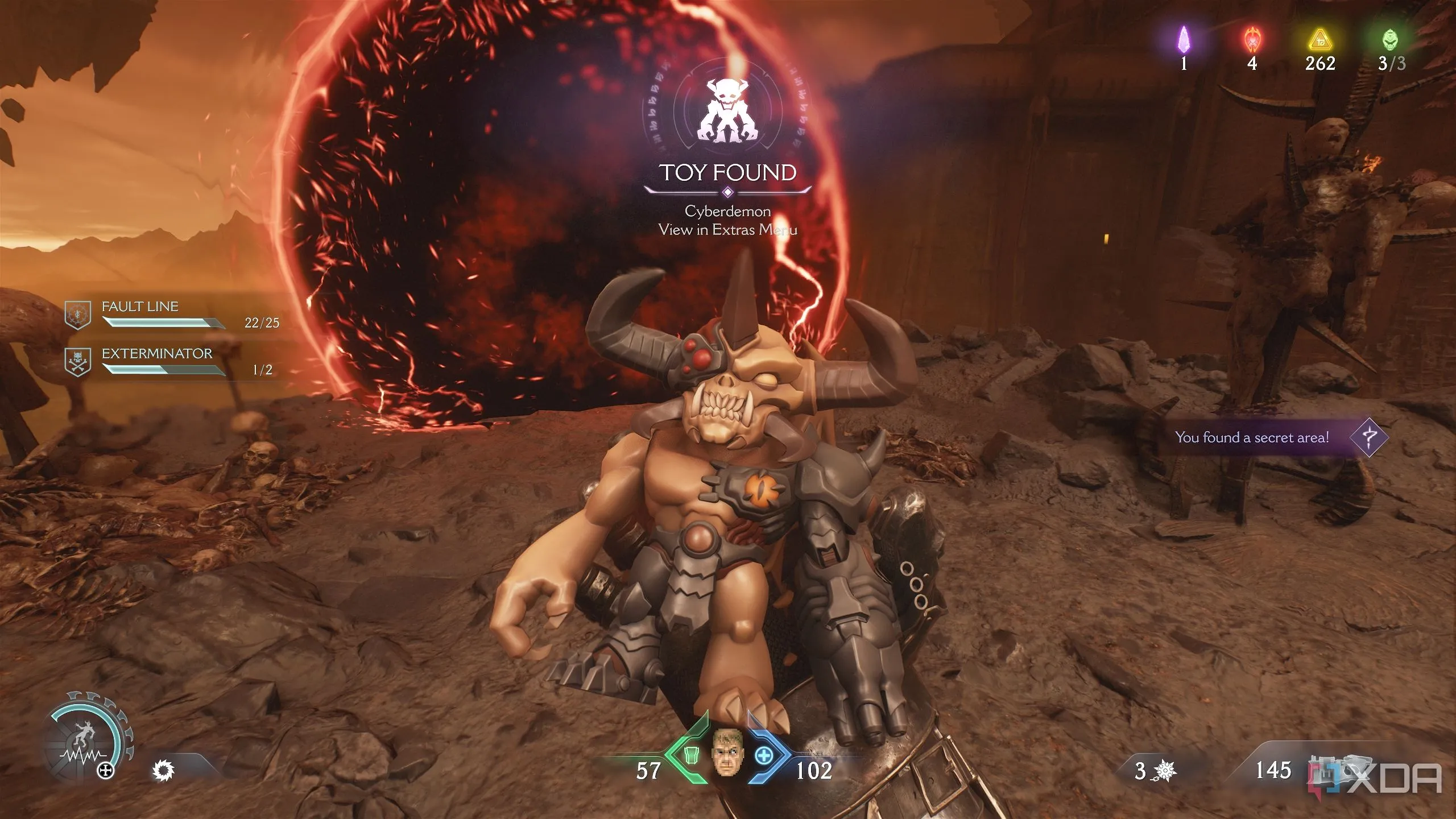 Đồ chơi Cyberdemon, một vật phẩm sưu tầm quý hiếm trong Doom The Dark Ages.