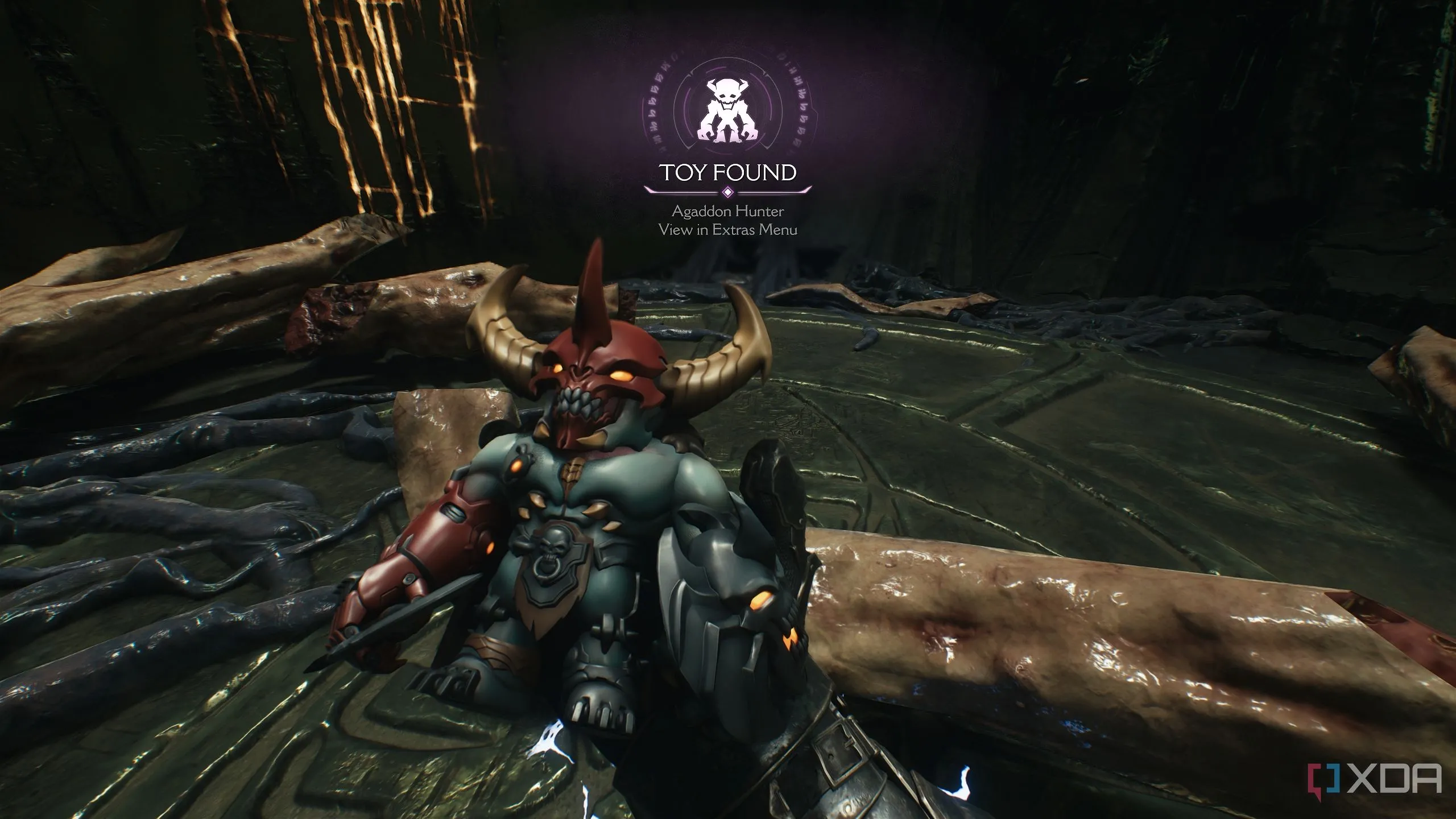 Đồ chơi sưu tầm Agaddon Hunter trong Chương 15 của Doom: The Dark Ages.