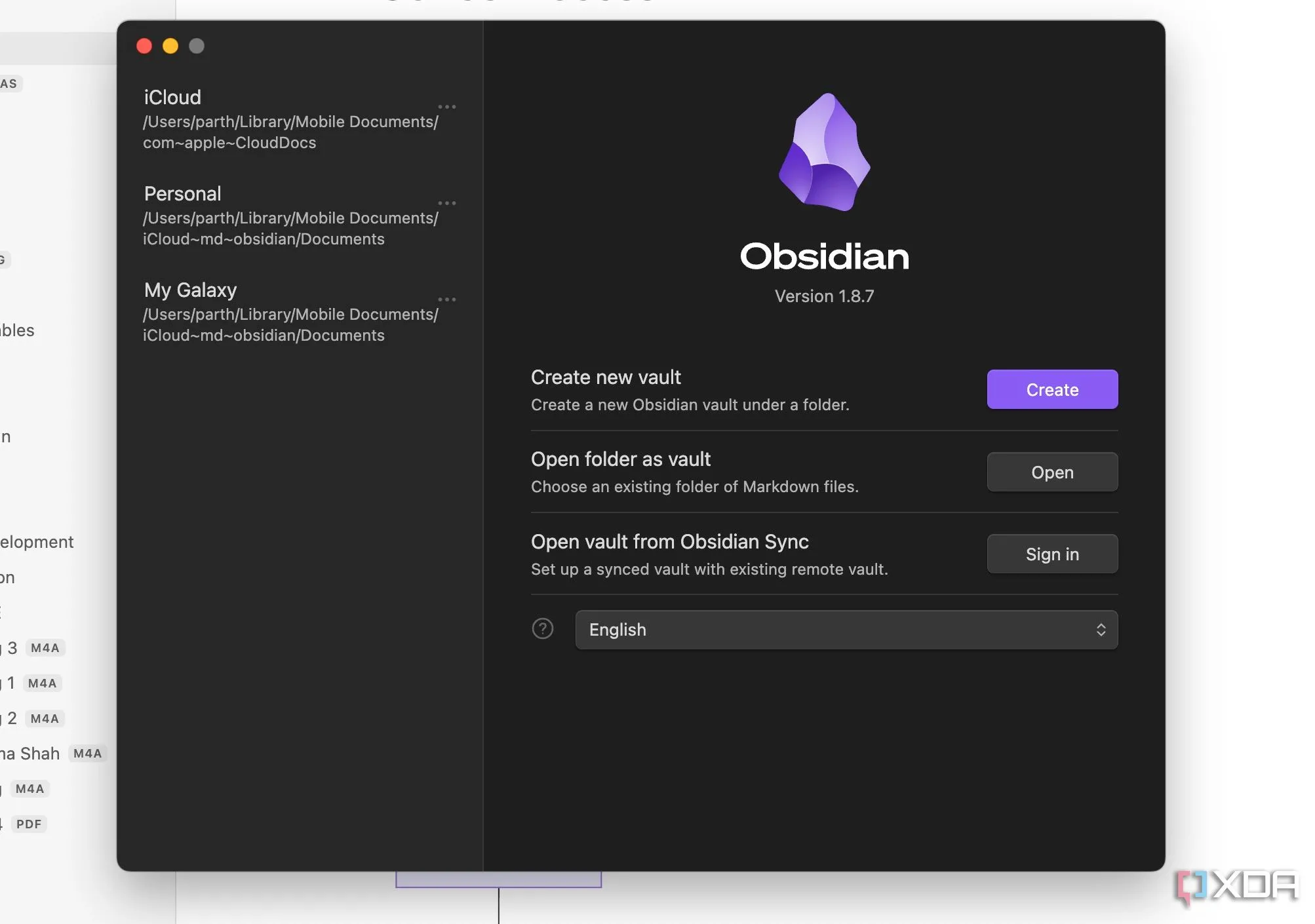 Dữ liệu Obsidian được lưu trữ dưới dạng tệp Markdown cục bộ