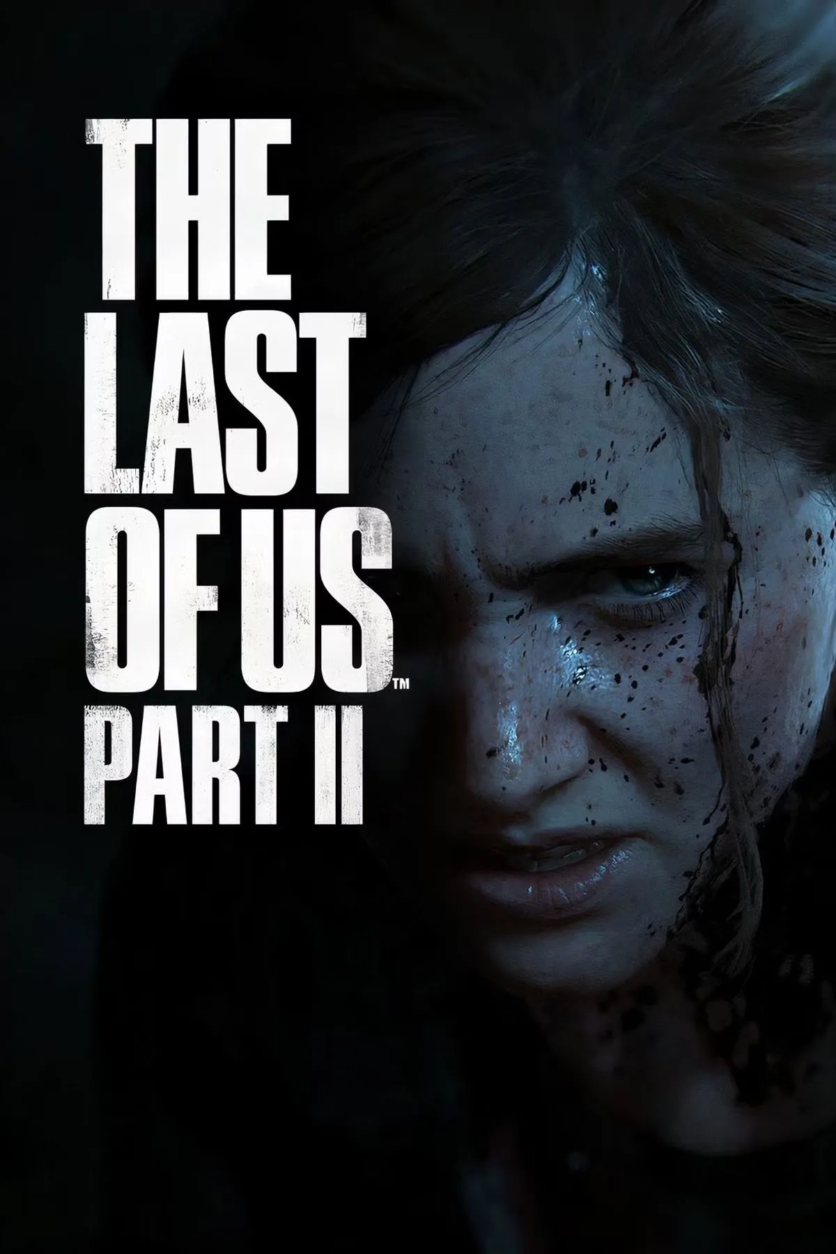 Ellie, nhân vật chính của The Last of Us Part II, với khuôn mặt đầy quyết tâm và vết máu.