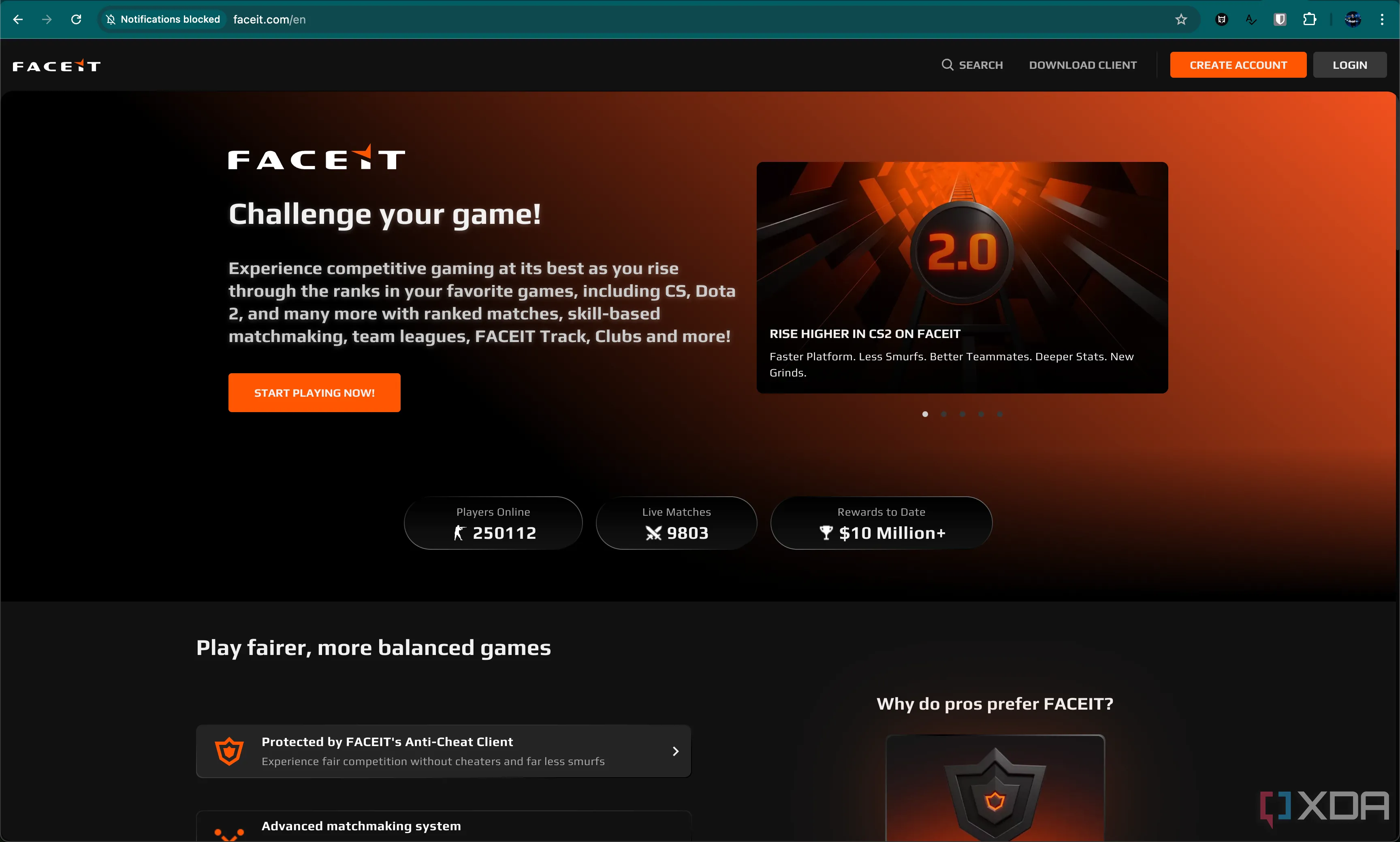 faceit-home-page