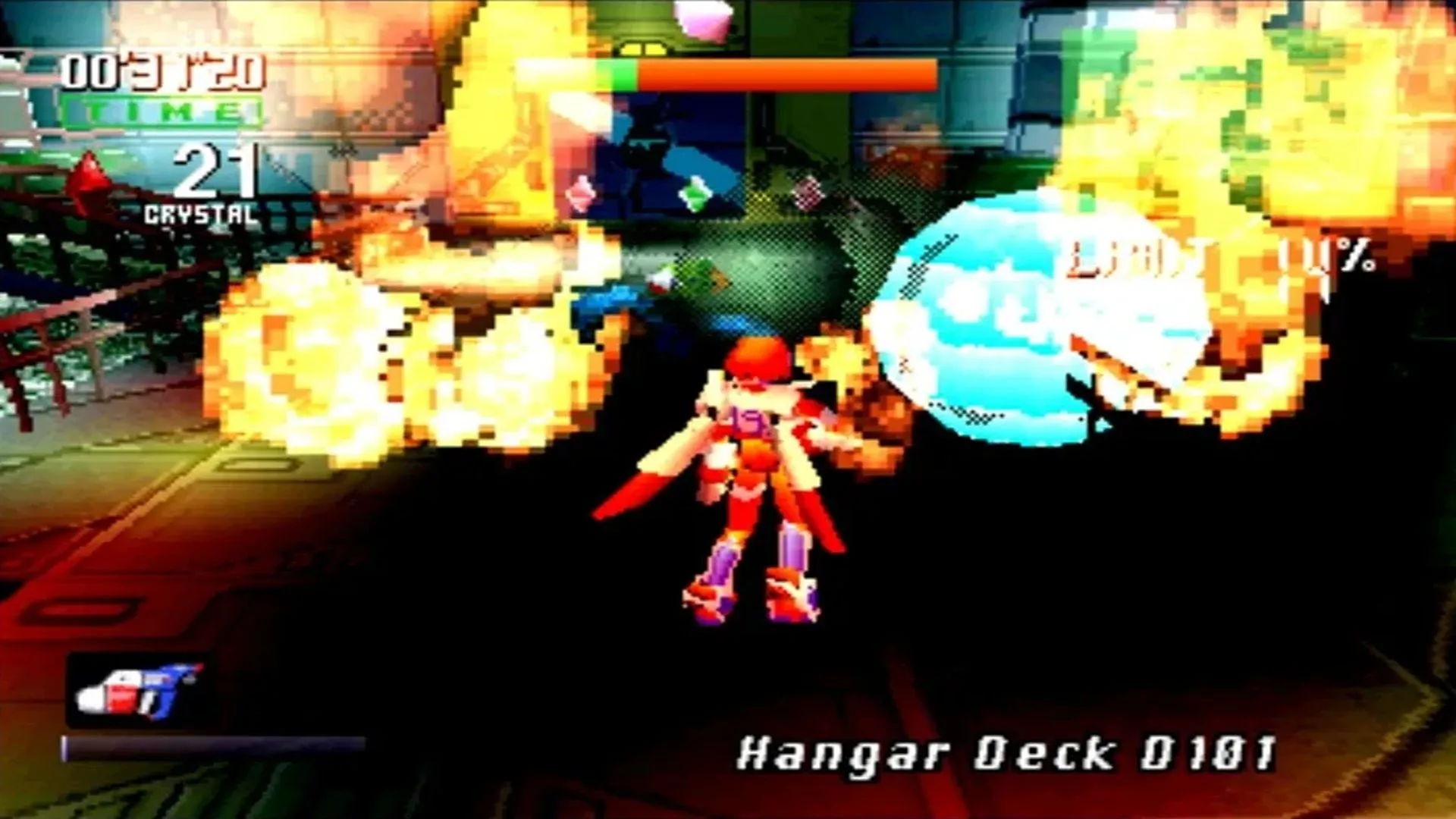 Gameplay Burning Rangers với nhân vật lính cứu hỏa trong môi trường cháy