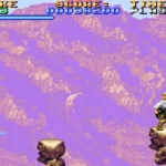 Gameplay của game Super Star Wars trên SNES, hiển thị nhân vật Luke Skywalker tấn công kẻ thù trong một môi trường 2D