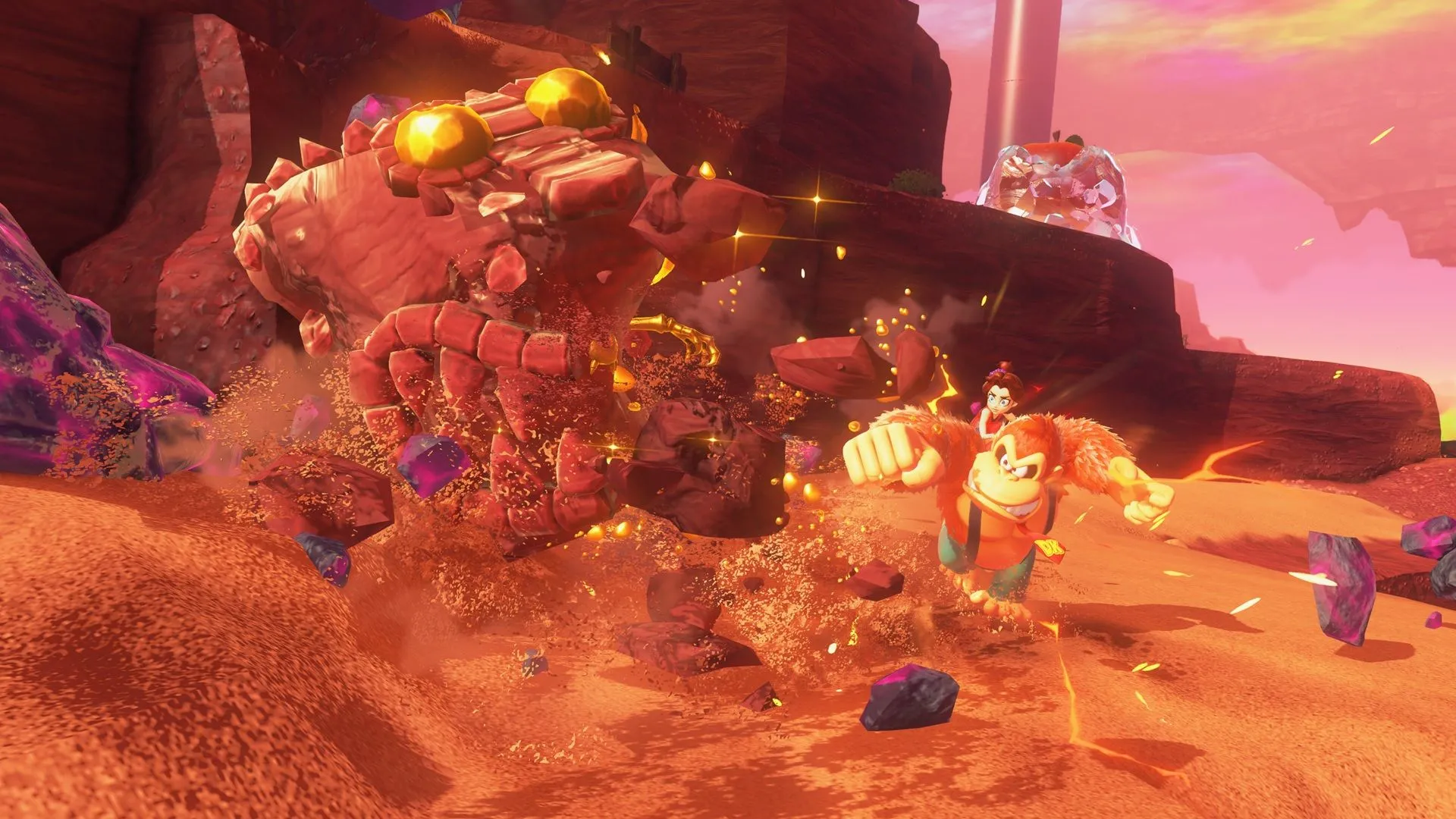Gameplay Donkey Kong Bananza với tính năng GameShare trên Nintendo Switch 2