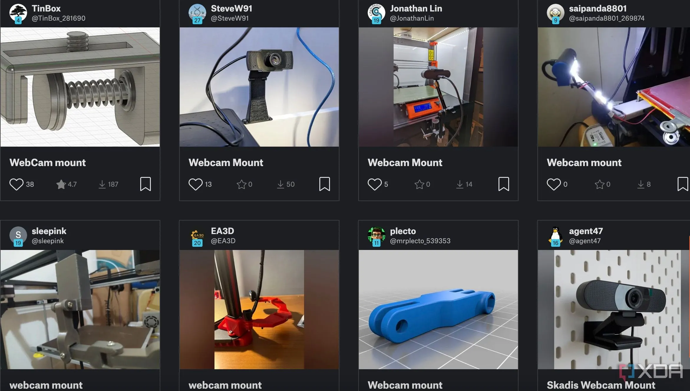 Giá đỡ webcam tùy chỉnh để theo dõi và quay timelapse quá trình in 3D