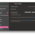 Giao diện cập nhật phần mềm của macOS hiển thị thời gian cài đặt ước tính