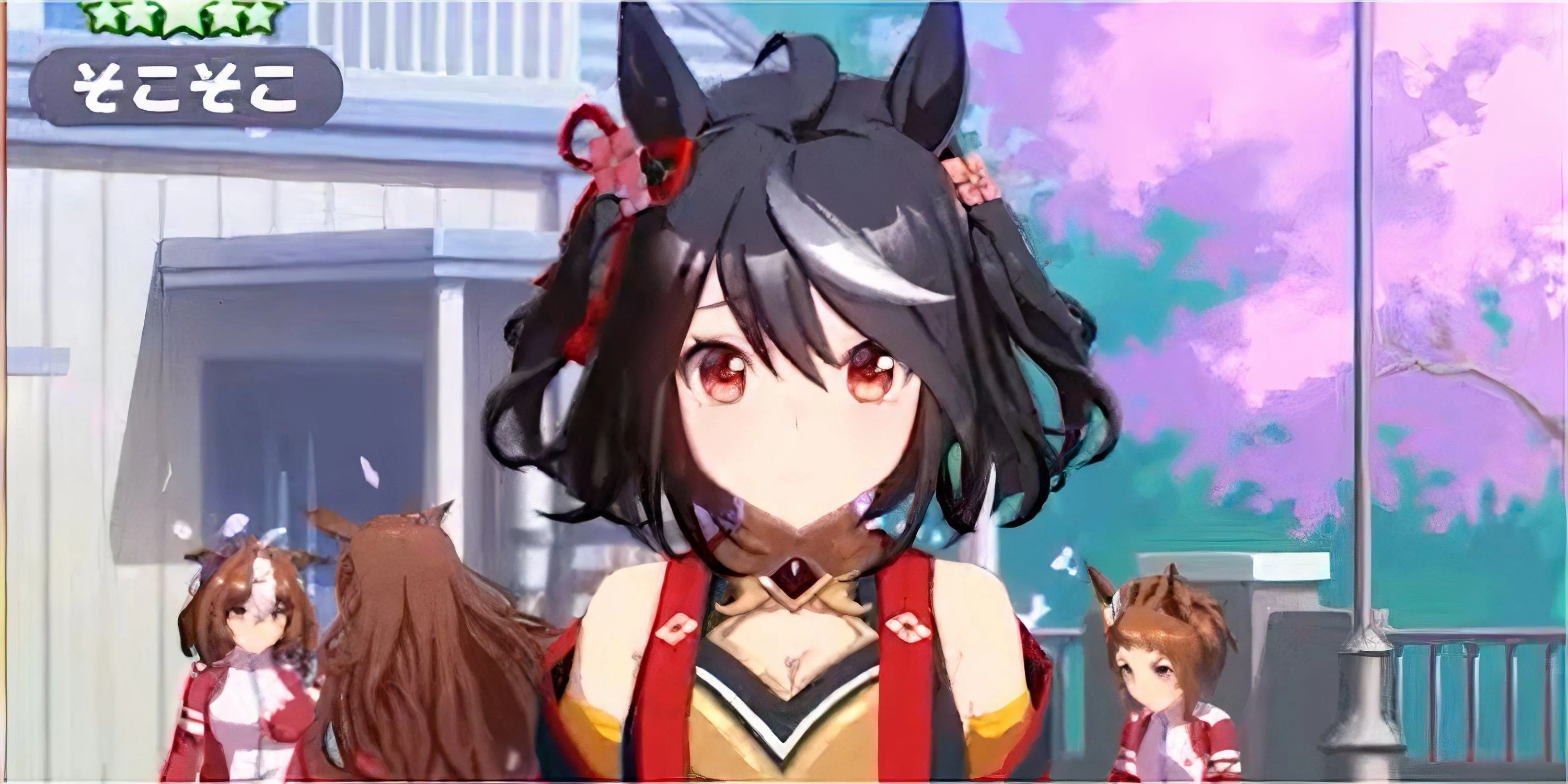 Giao diện chọn nhân vật hoặc màn hình huấn luyện trong game Umamusume: Pretty Derby.