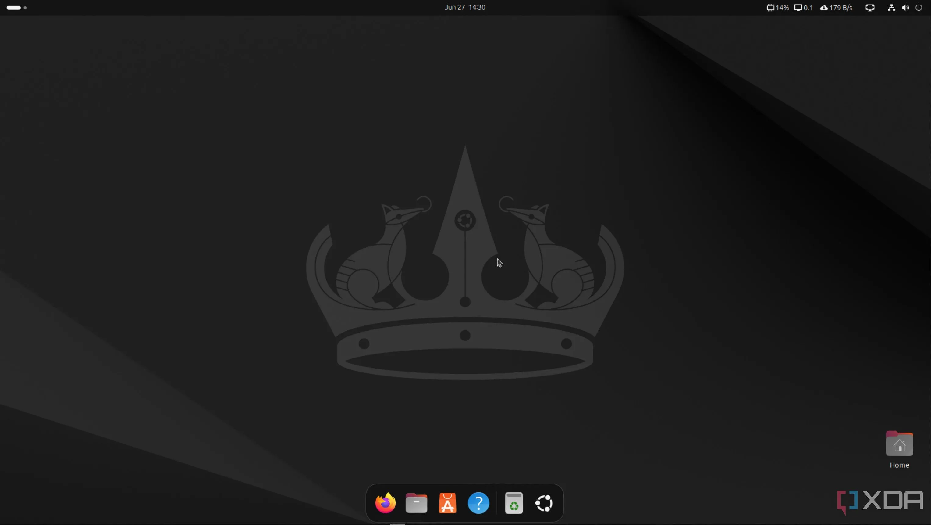 Giao diện dock được tạo bởi Dash to Dock trên môi trường GNOME của Ubuntu