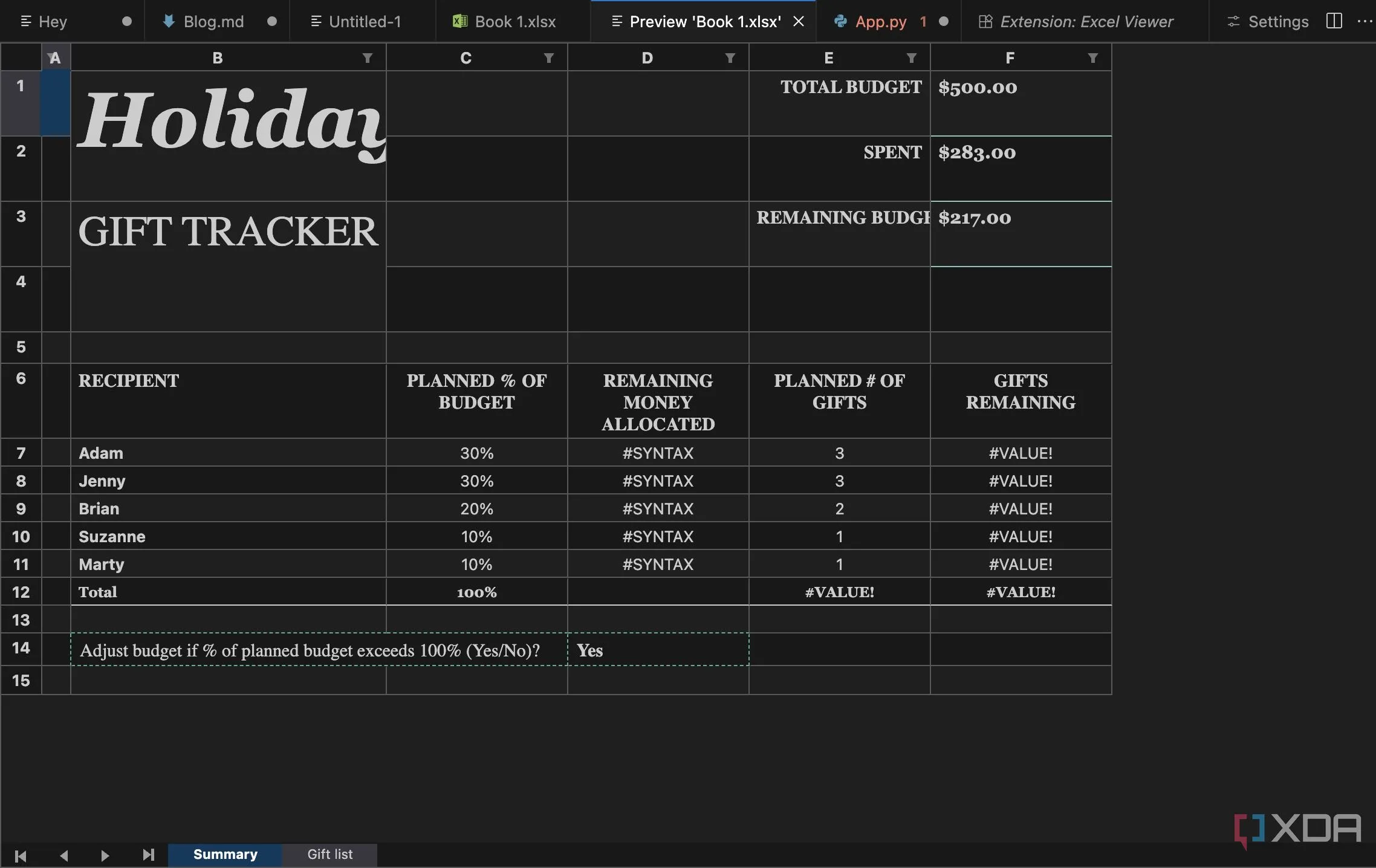 Giao diện Excel Viewer hiển thị dữ liệu bảng tính CSV trực tiếp trong môi trường soạn thảo VS Code, tiện lợi cho phân tích dữ liệu.